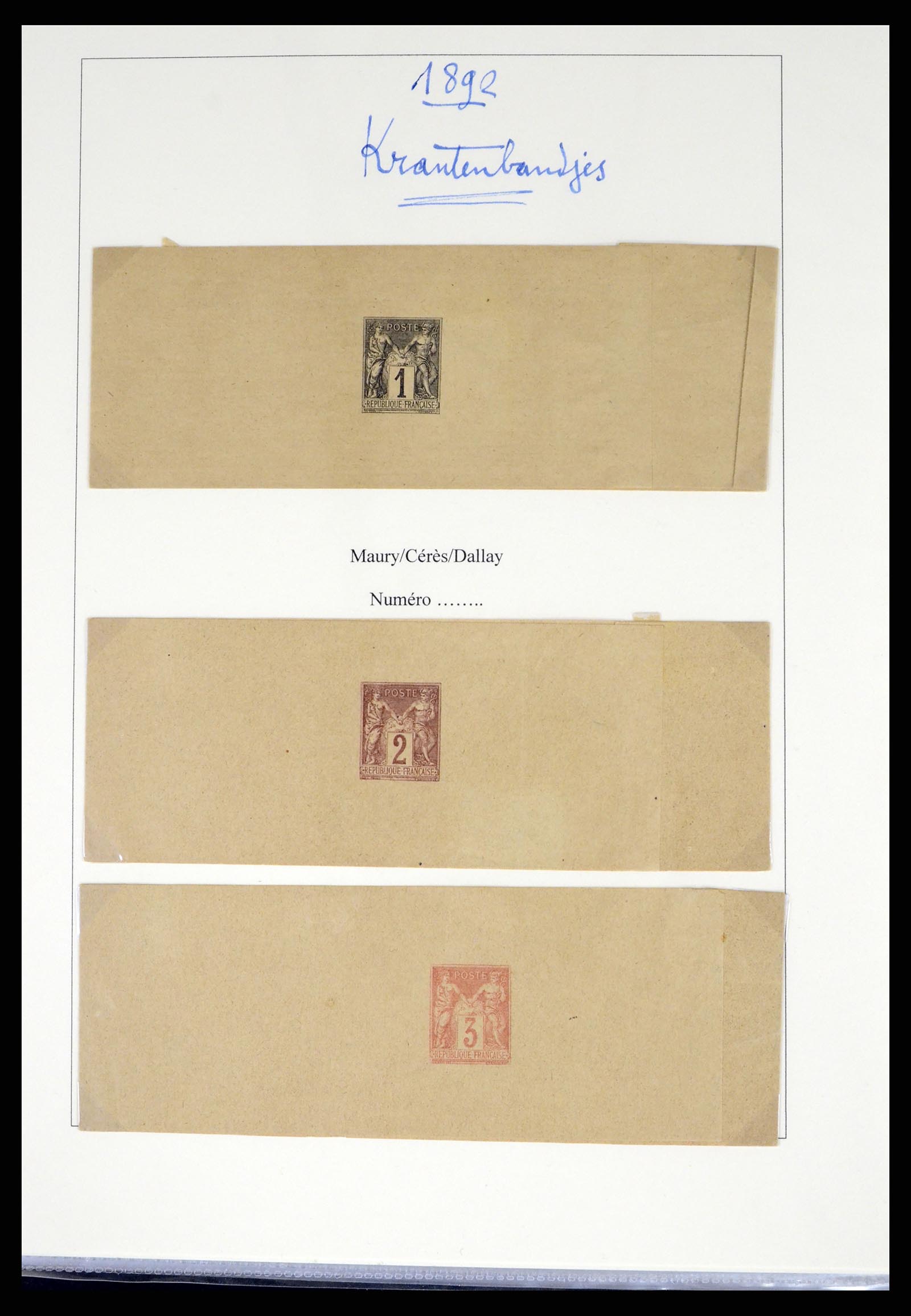 37492 035 - Postzegelverzameling 37492 Frankrijk back of the book en poststukken 