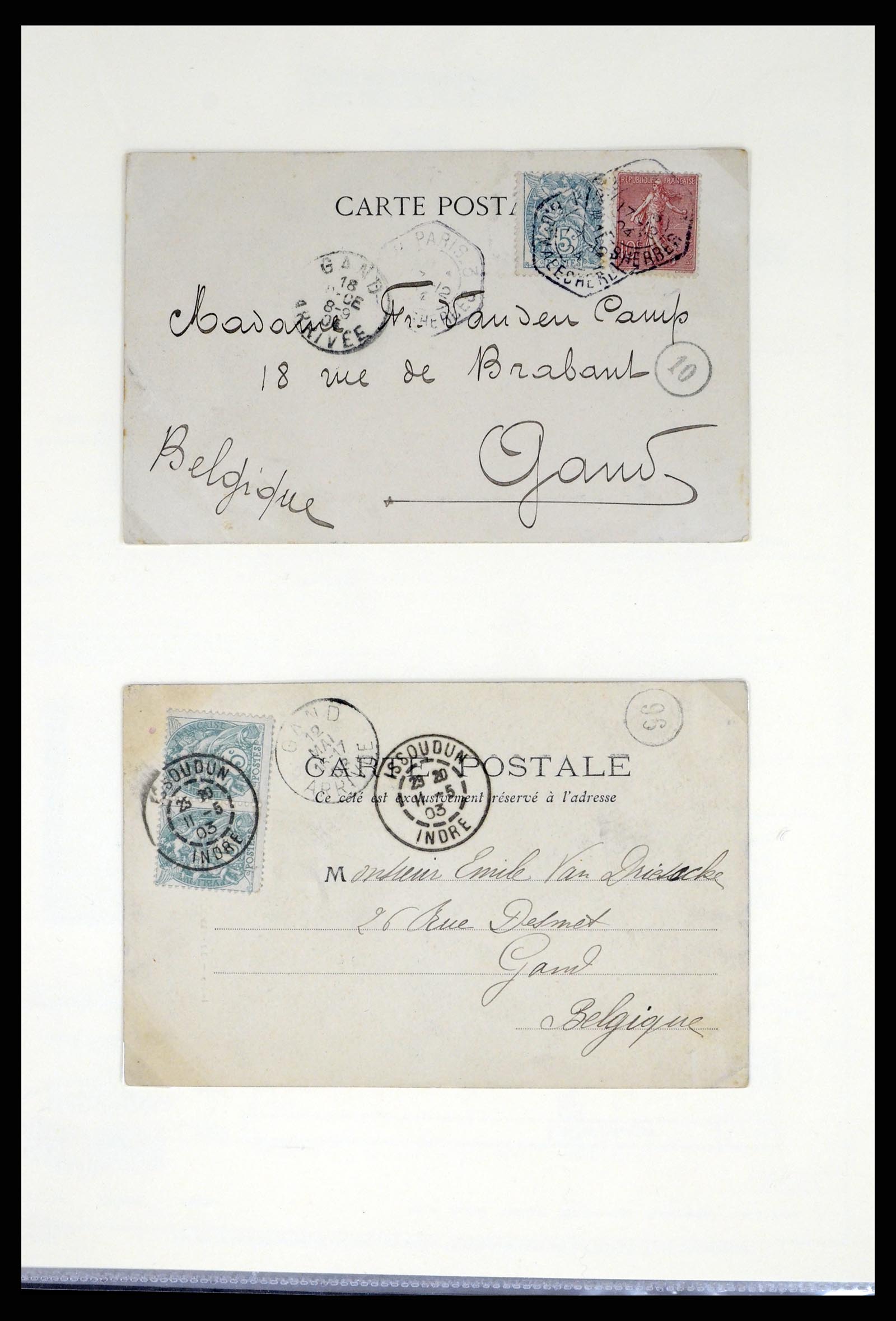 37492 043 - Postzegelverzameling 37492 Frankrijk back of the book en poststukken 