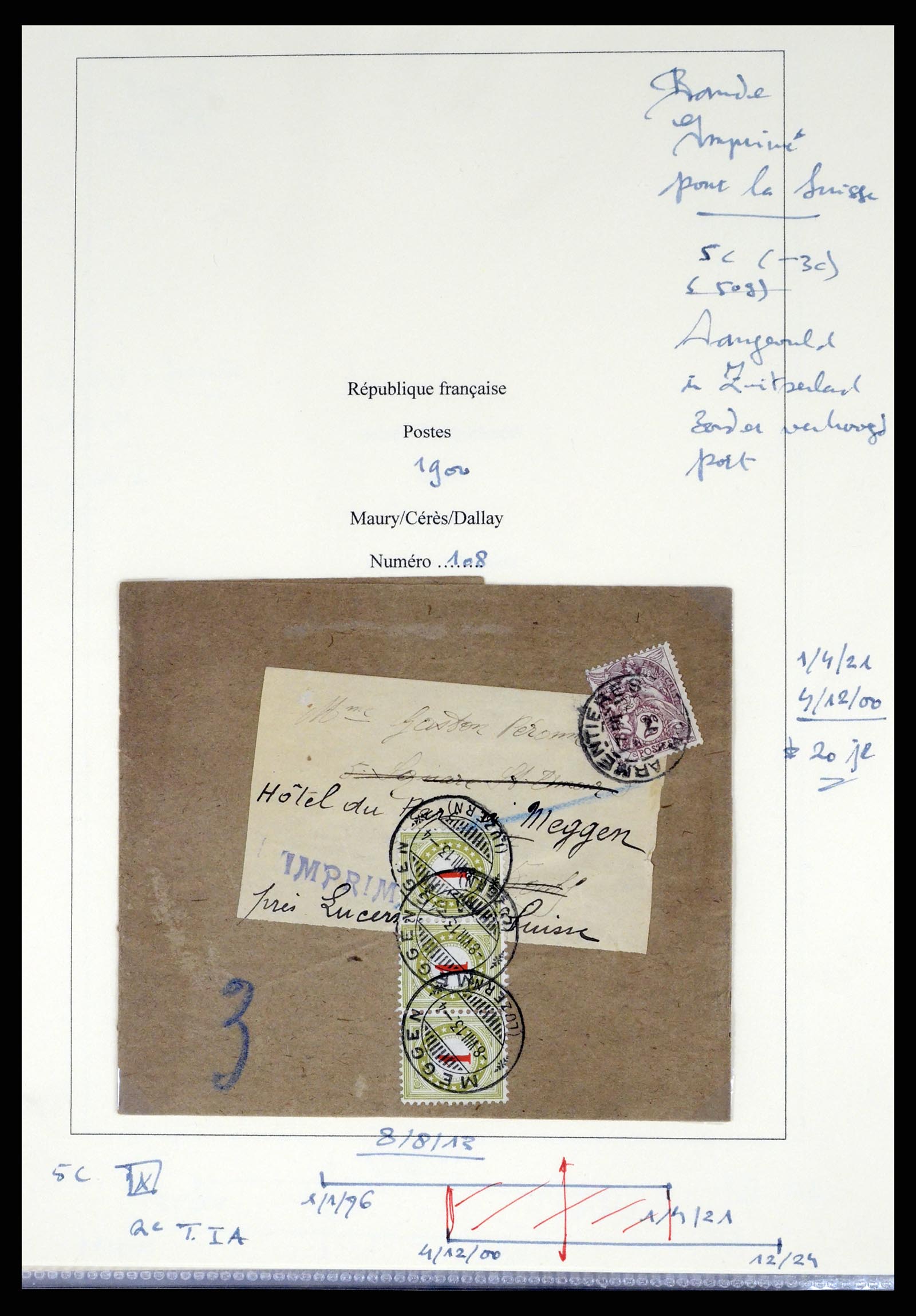 37492 059 - Postzegelverzameling 37492 Frankrijk back of the book en poststukken 