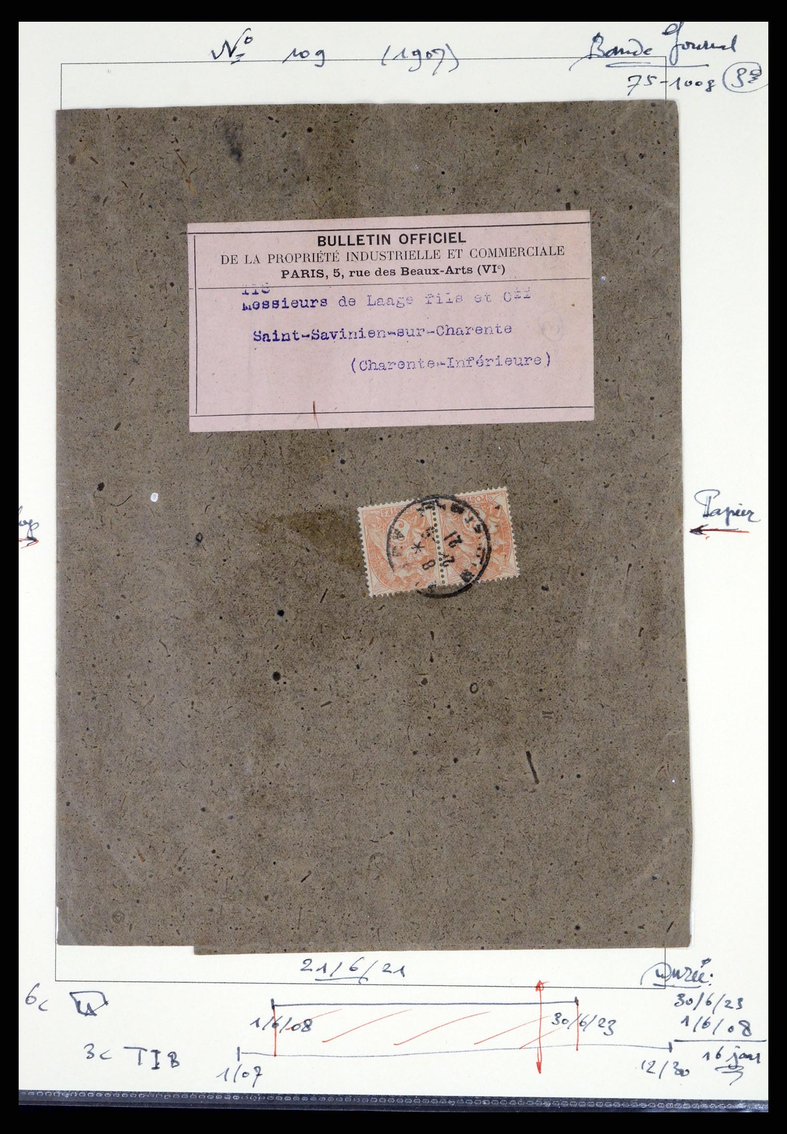 37492 066 - Postzegelverzameling 37492 Frankrijk back of the book en poststukken 