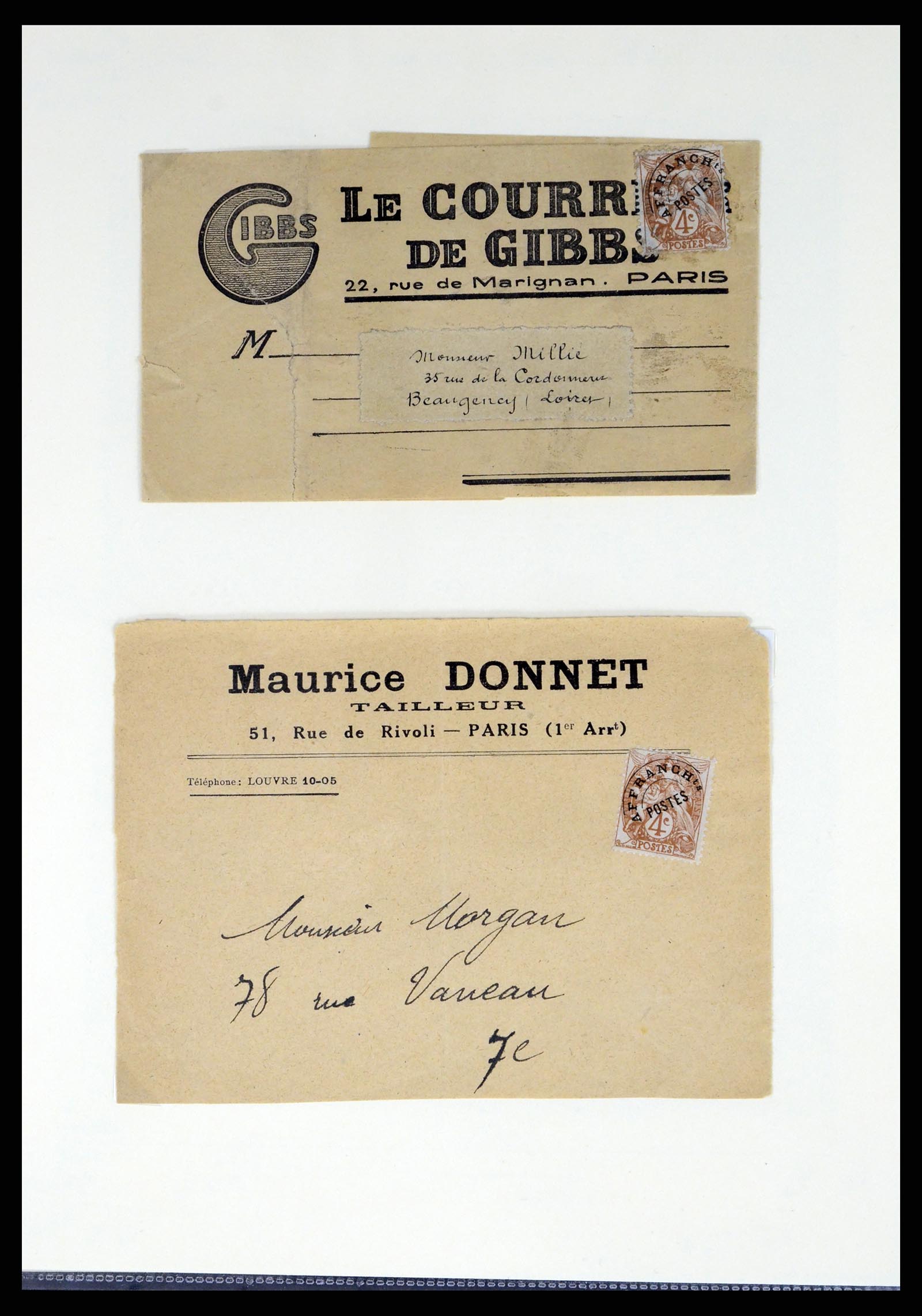 37492 067 - Postzegelverzameling 37492 Frankrijk back of the book en poststukken 