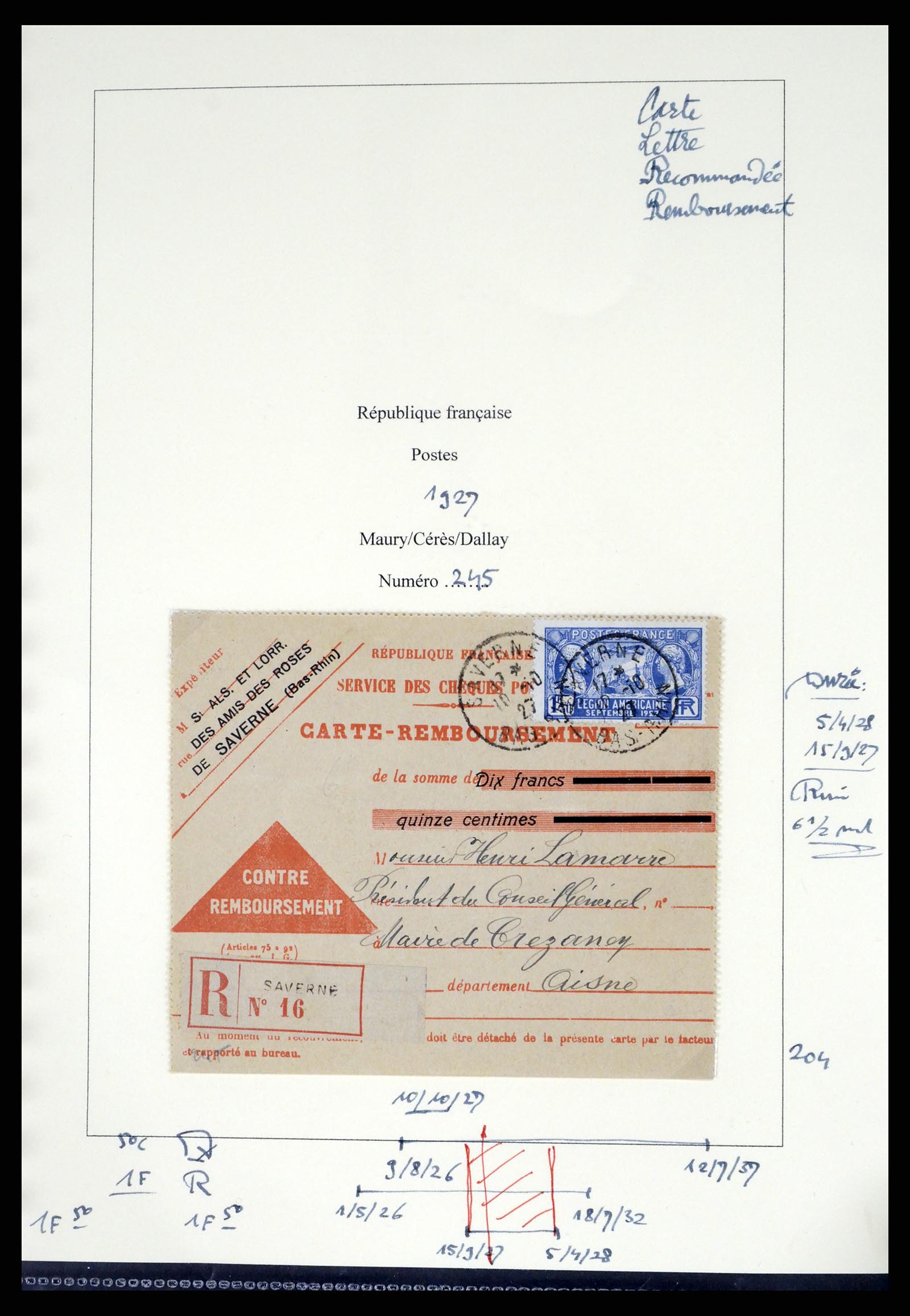 37492 083 - Postzegelverzameling 37492 Frankrijk back of the book en poststukken 