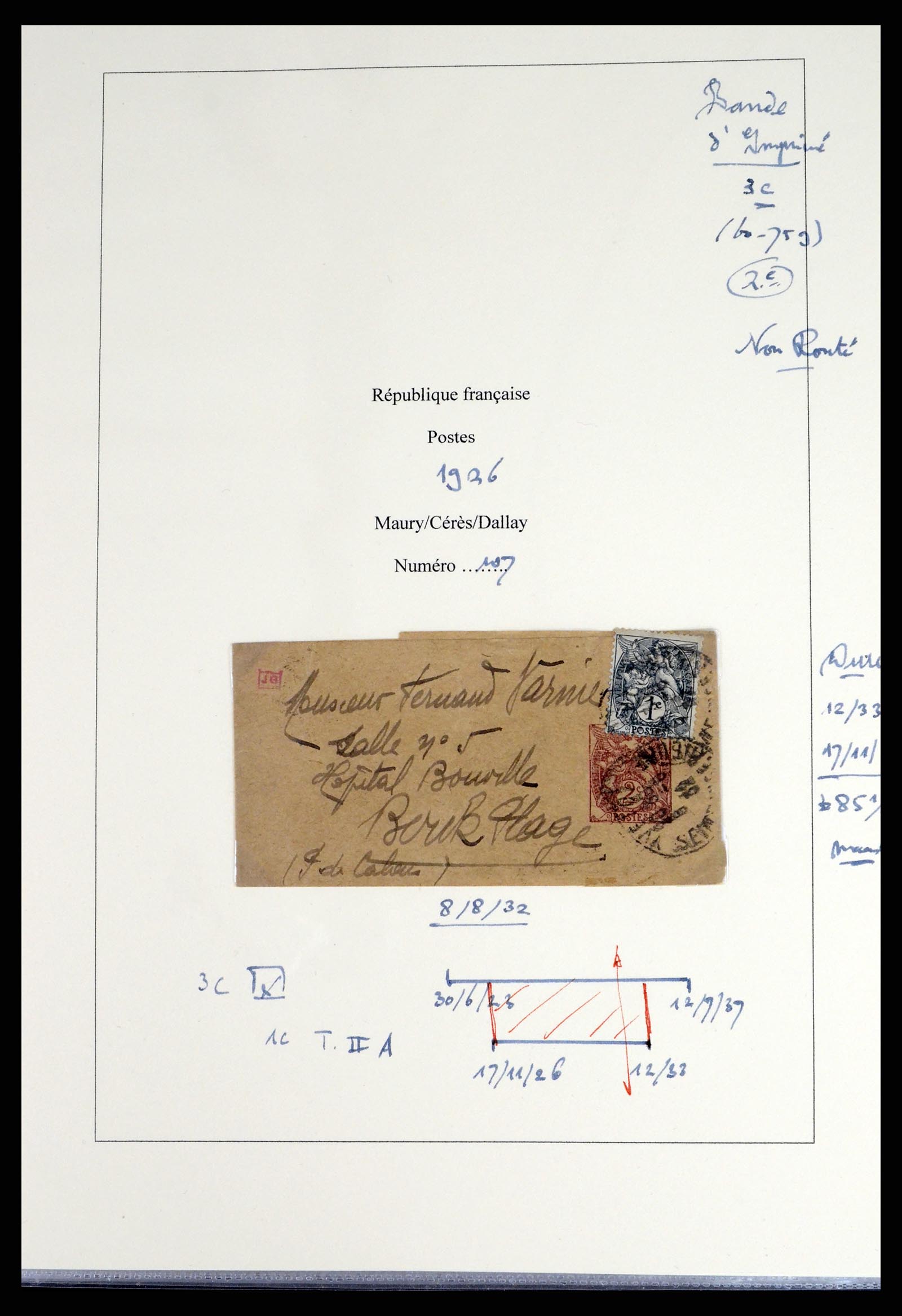 37492 086 - Postzegelverzameling 37492 Frankrijk back of the book en poststukken 