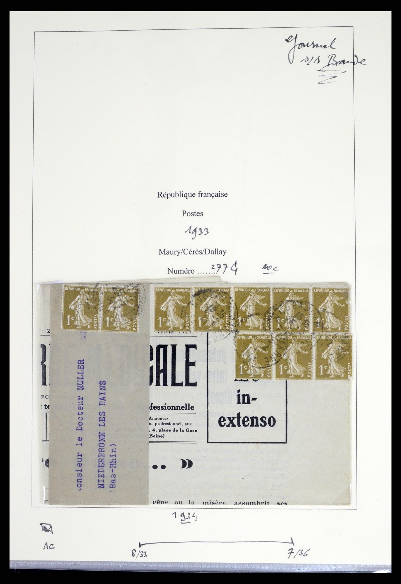 37492 090 - Postzegelverzameling 37492 Frankrijk back of the book en poststukken 
