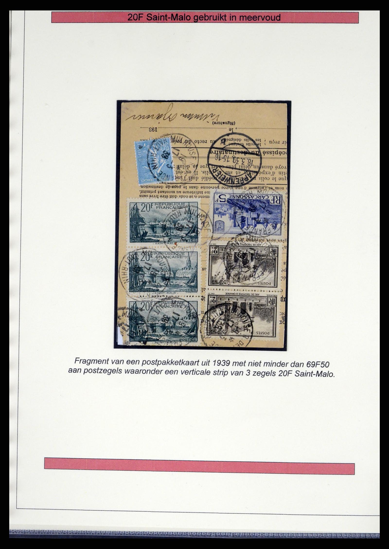 37492 125 - Postzegelverzameling 37492 Frankrijk back of the book en poststukken 