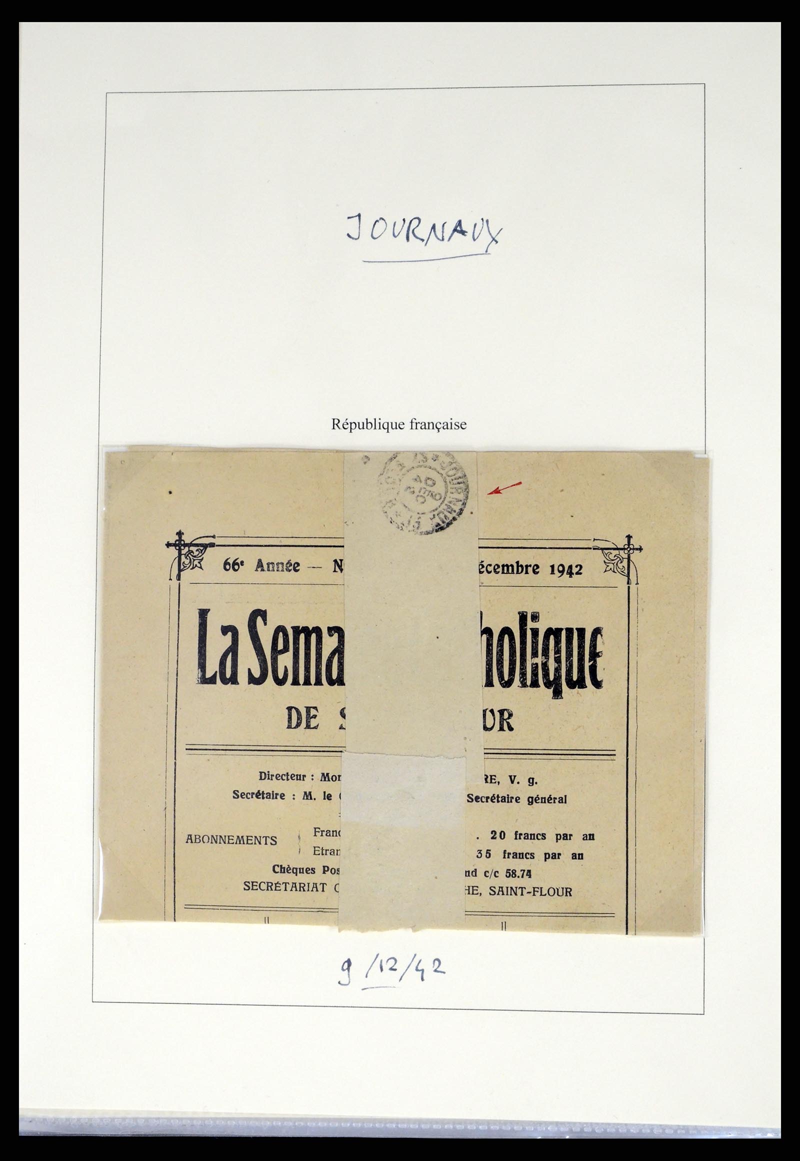 37492 131 - Postzegelverzameling 37492 Frankrijk back of the book en poststukken 