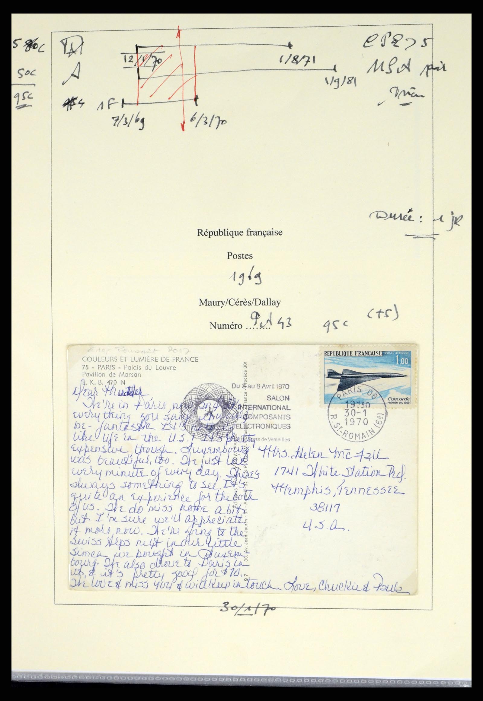 37492 240 - Postzegelverzameling 37492 Frankrijk back of the book en poststukken 