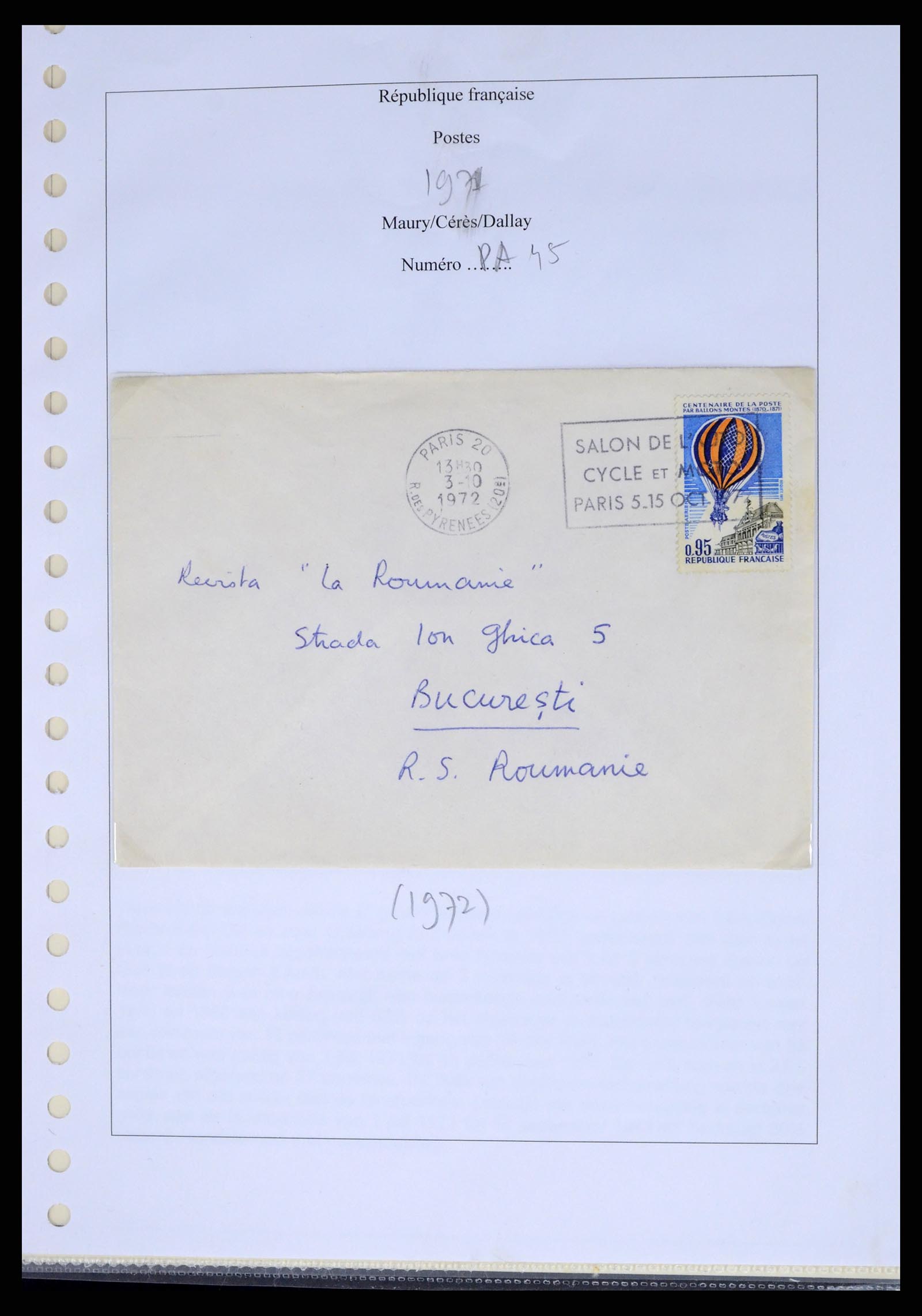 37492 245 - Postzegelverzameling 37492 Frankrijk back of the book en poststukken 