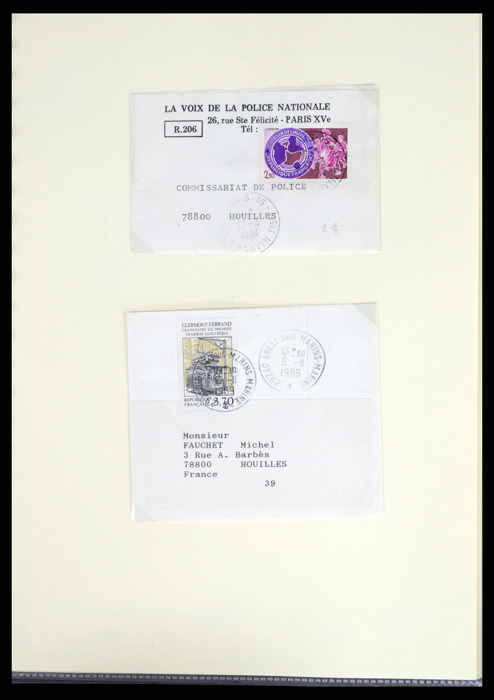 37492 260 - Postzegelverzameling 37492 Frankrijk back of the book en poststukken 