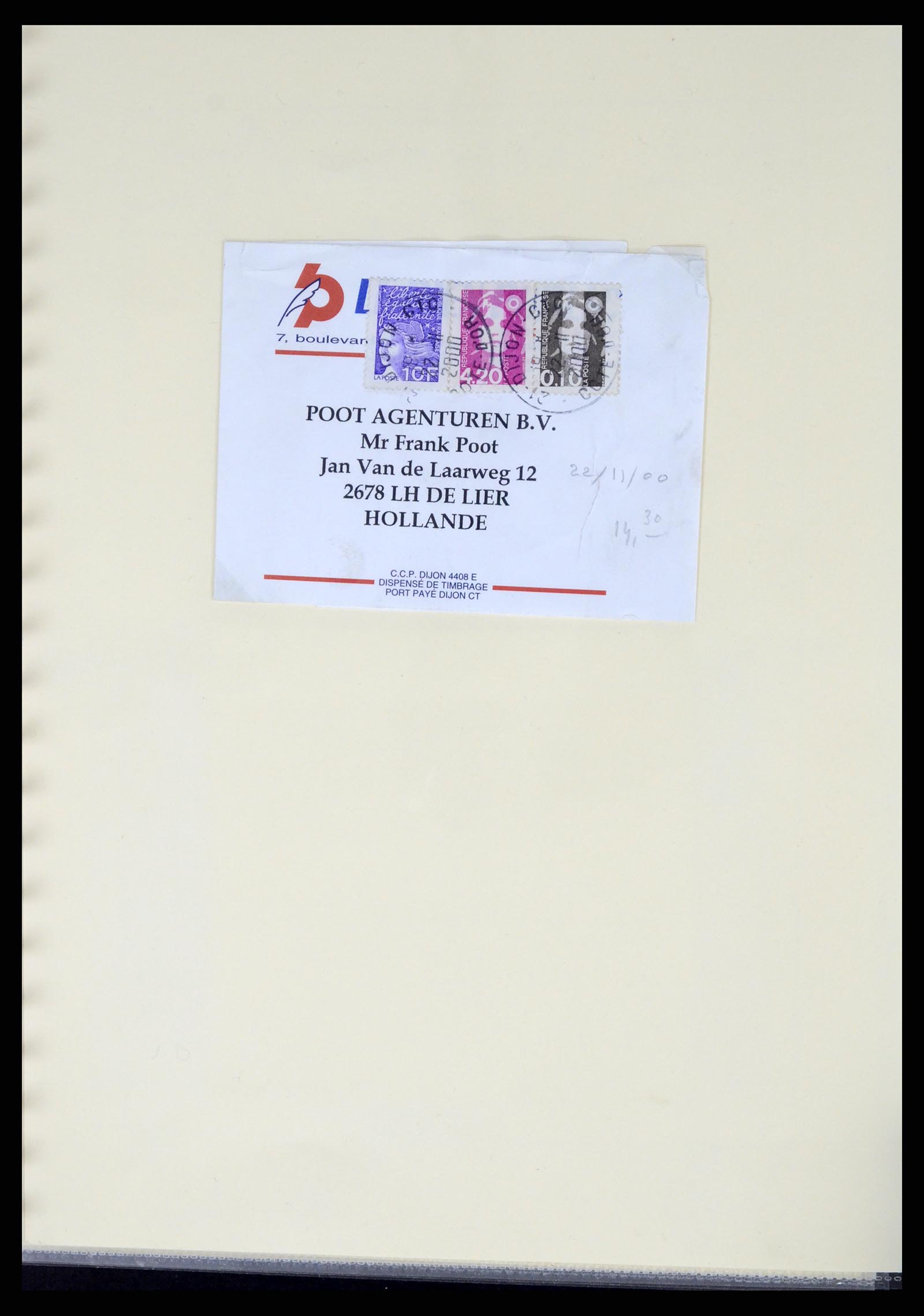 37492 270 - Postzegelverzameling 37492 Frankrijk back of the book en poststukken 