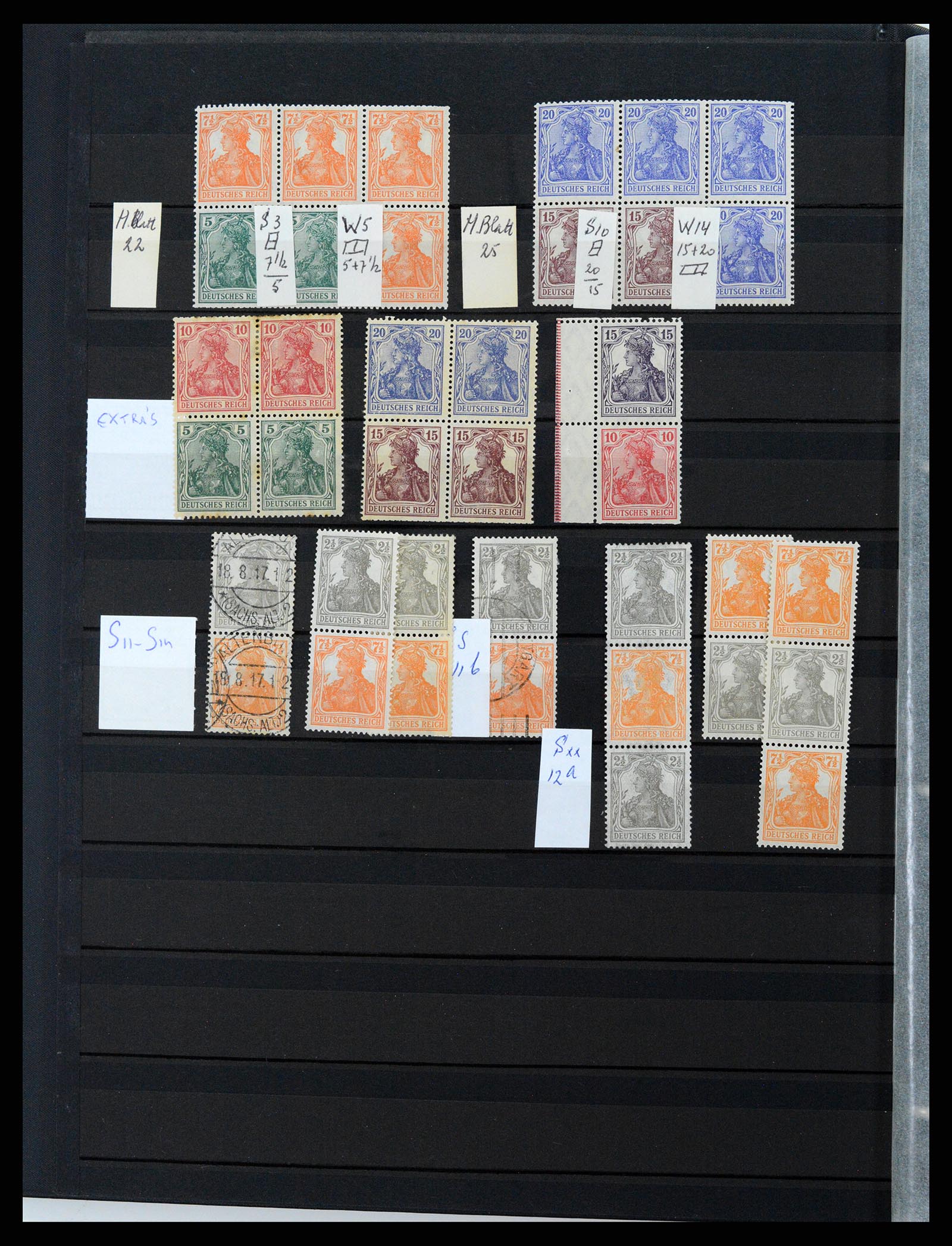 37494 002 - Postzegelverzameling 37494 Duitse Rijk combinaties 1910-1942.