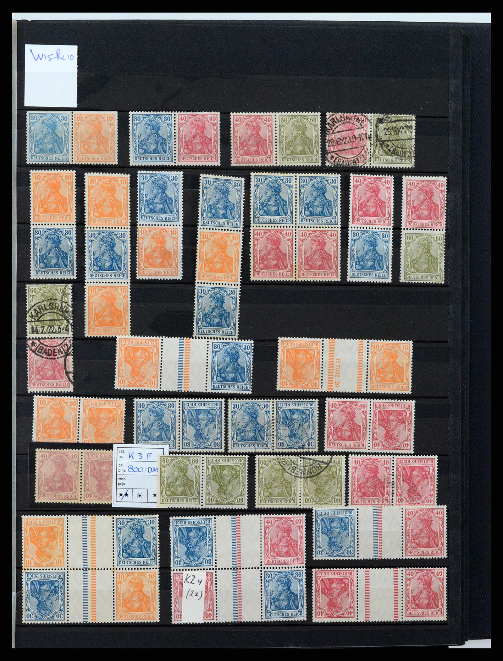 37494 003 - Stamp collection 37494 German Reich combinations 1910-1942.