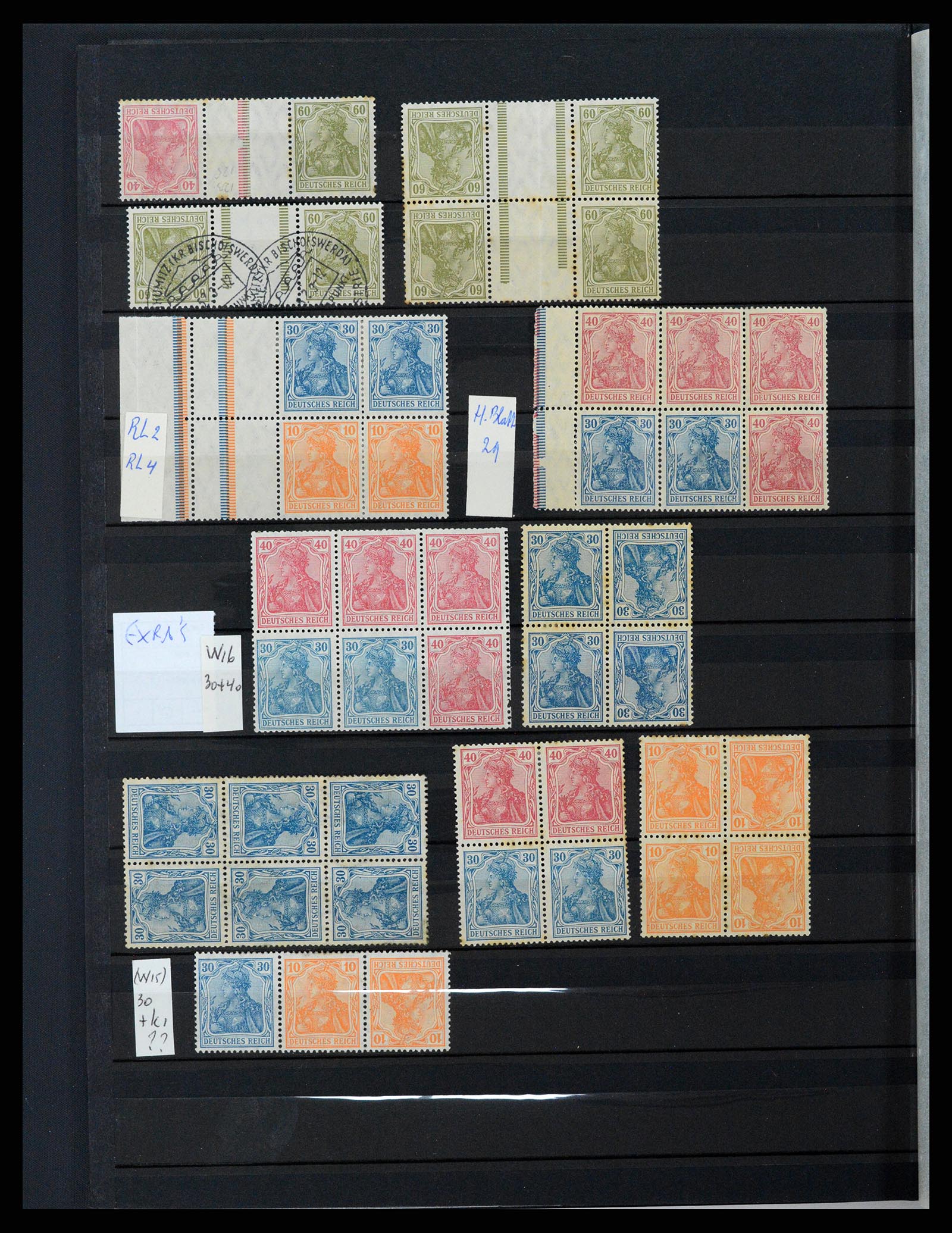 37494 004 - Postzegelverzameling 37494 Duitse Rijk combinaties 1910-1942.