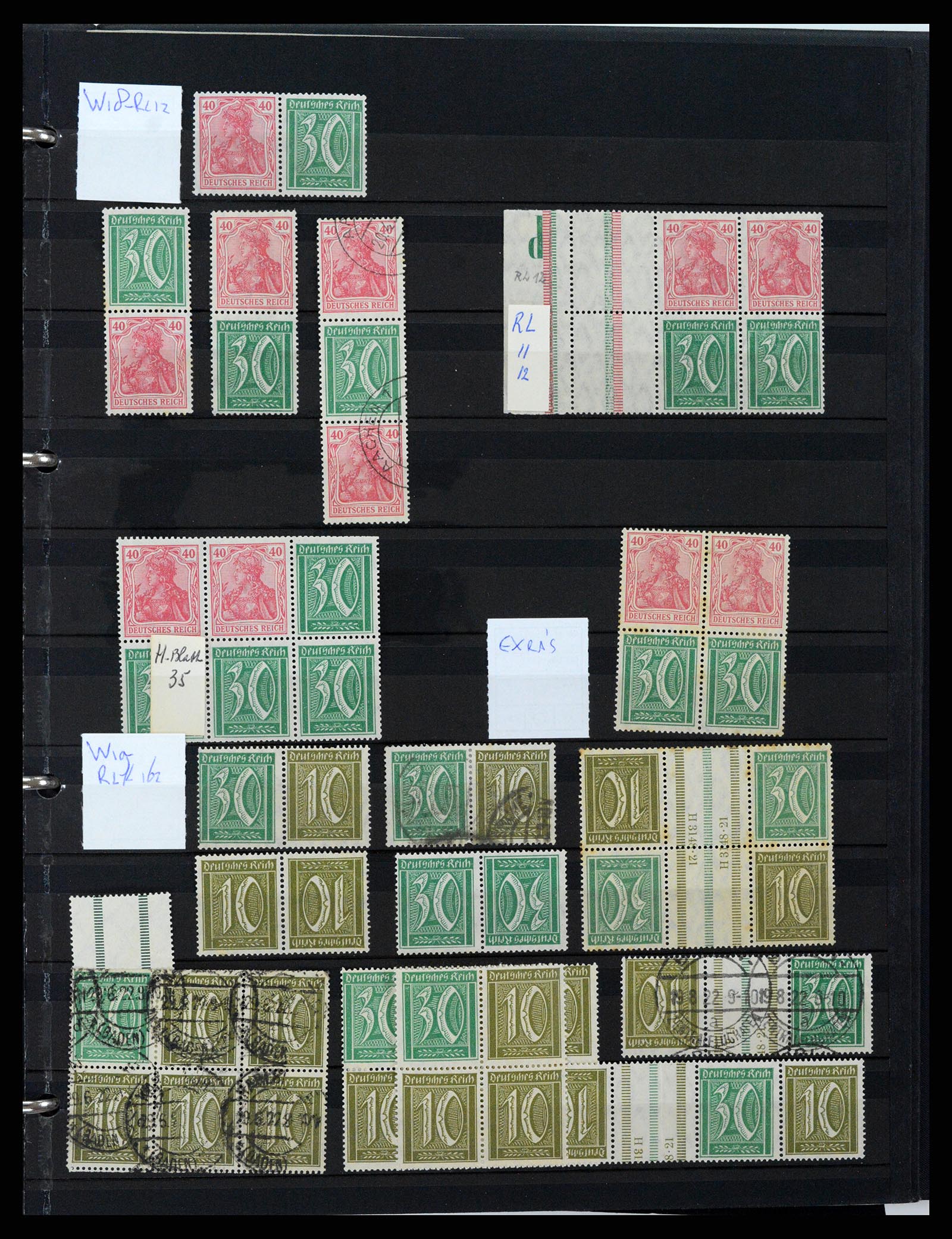 37494 005 - Postzegelverzameling 37494 Duitse Rijk combinaties 1910-1942.