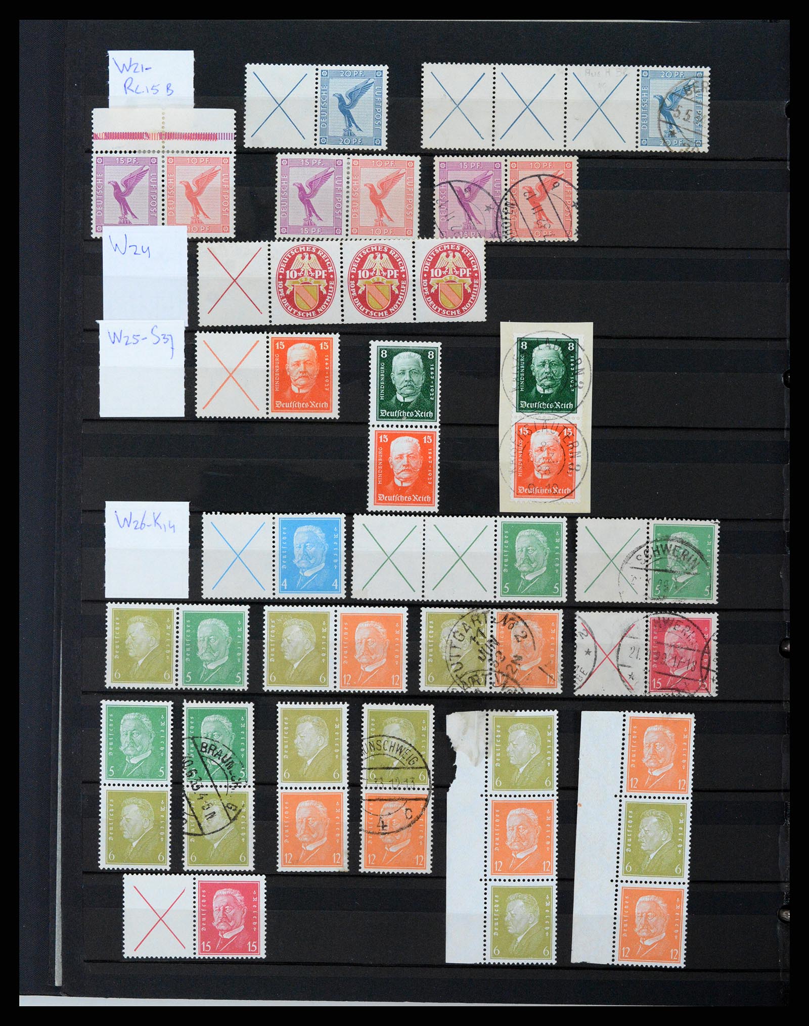 37494 006 - Postzegelverzameling 37494 Duitse Rijk combinaties 1910-1942.