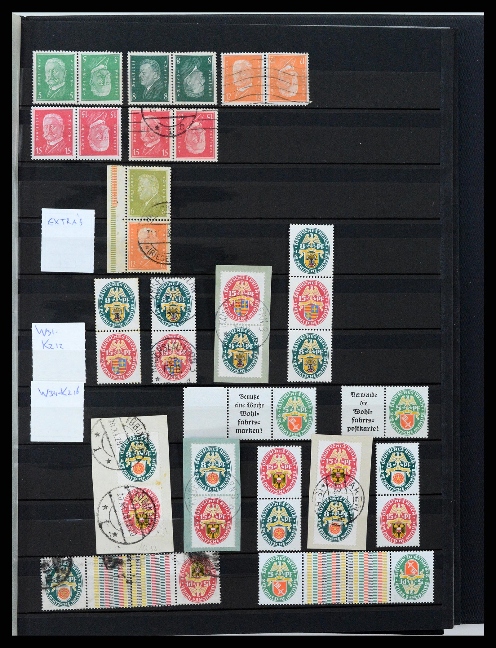 37494 007 - Postzegelverzameling 37494 Duitse Rijk combinaties 1910-1942.