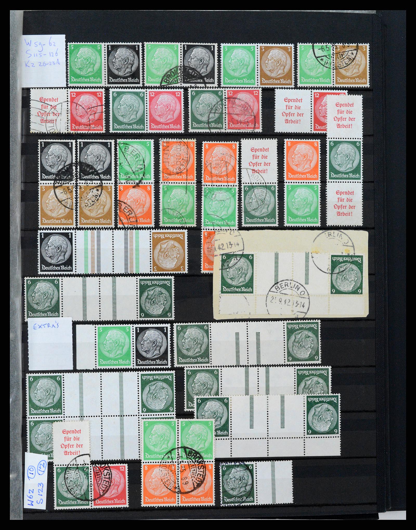 37494 011 - Postzegelverzameling 37494 Duitse Rijk combinaties 1910-1942.