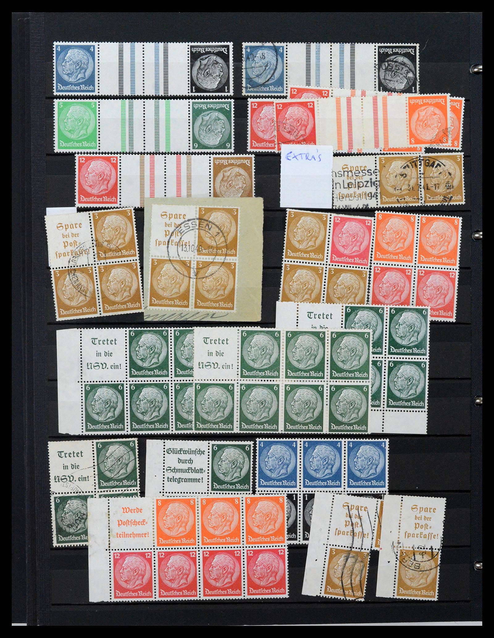 37494 018 - Postzegelverzameling 37494 Duitse Rijk combinaties 1910-1942.