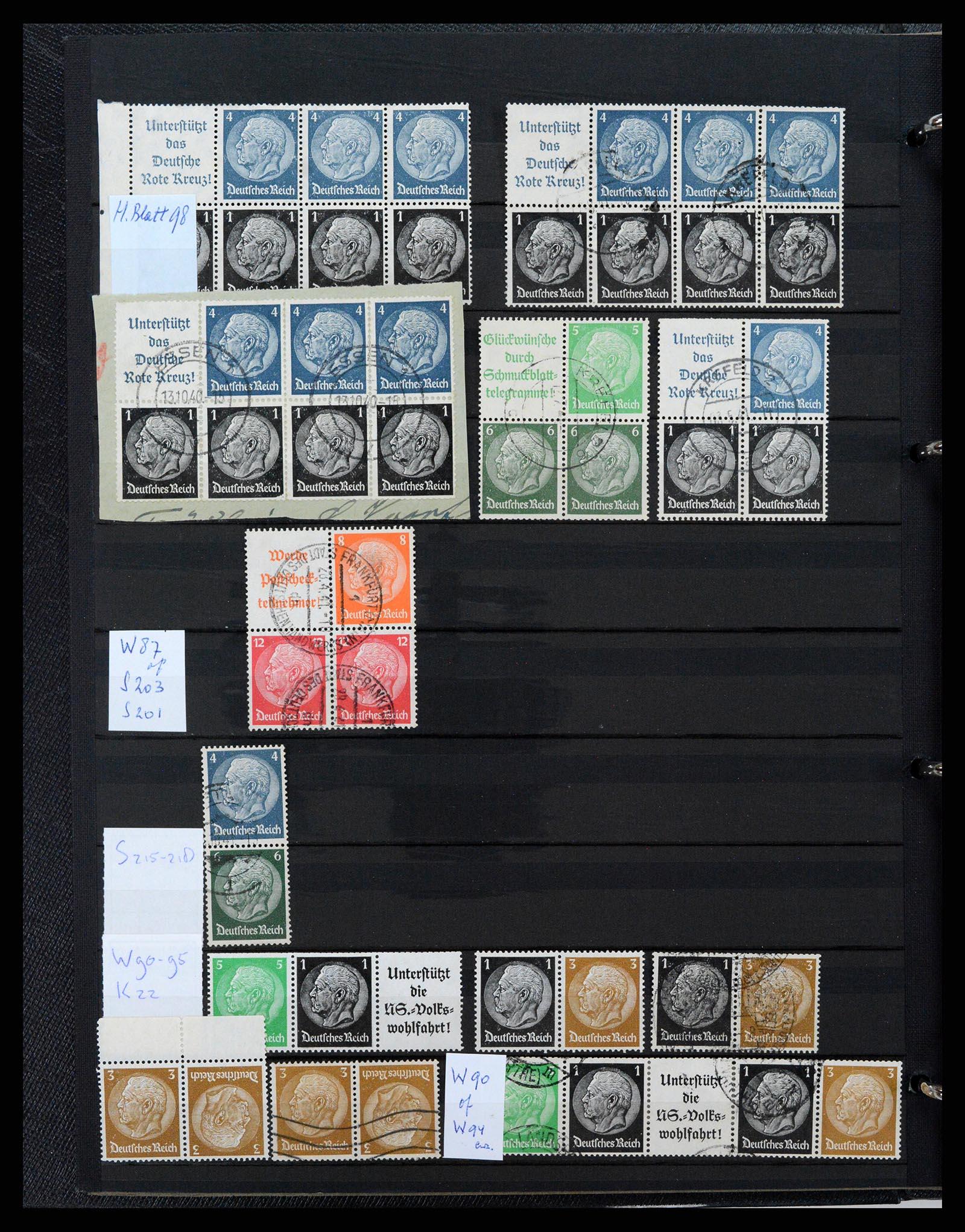 37494 020 - Stamp collection 37494 German Reich combinations 1910-1942.