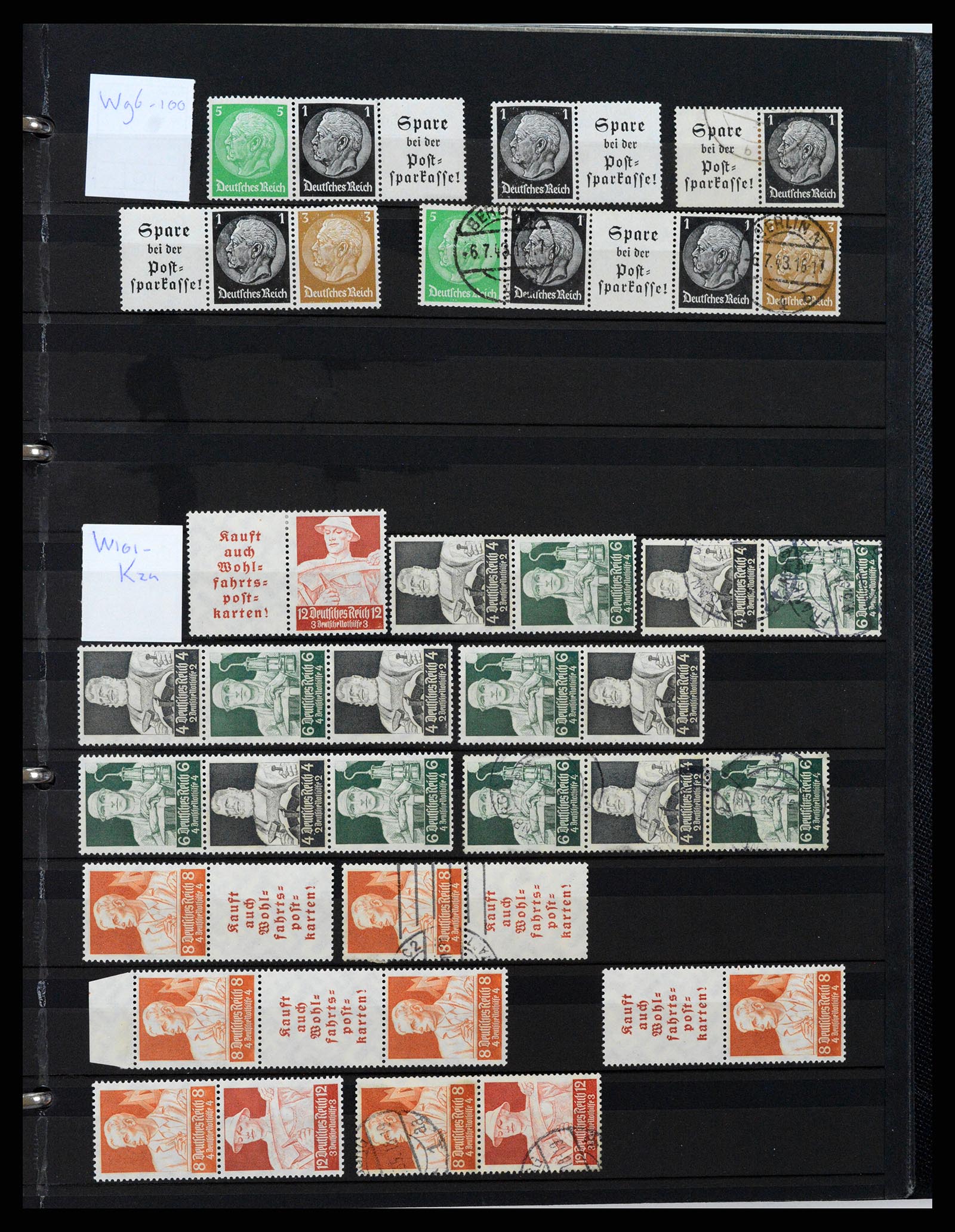 37494 021 - Postzegelverzameling 37494 Duitse Rijk combinaties 1910-1942.