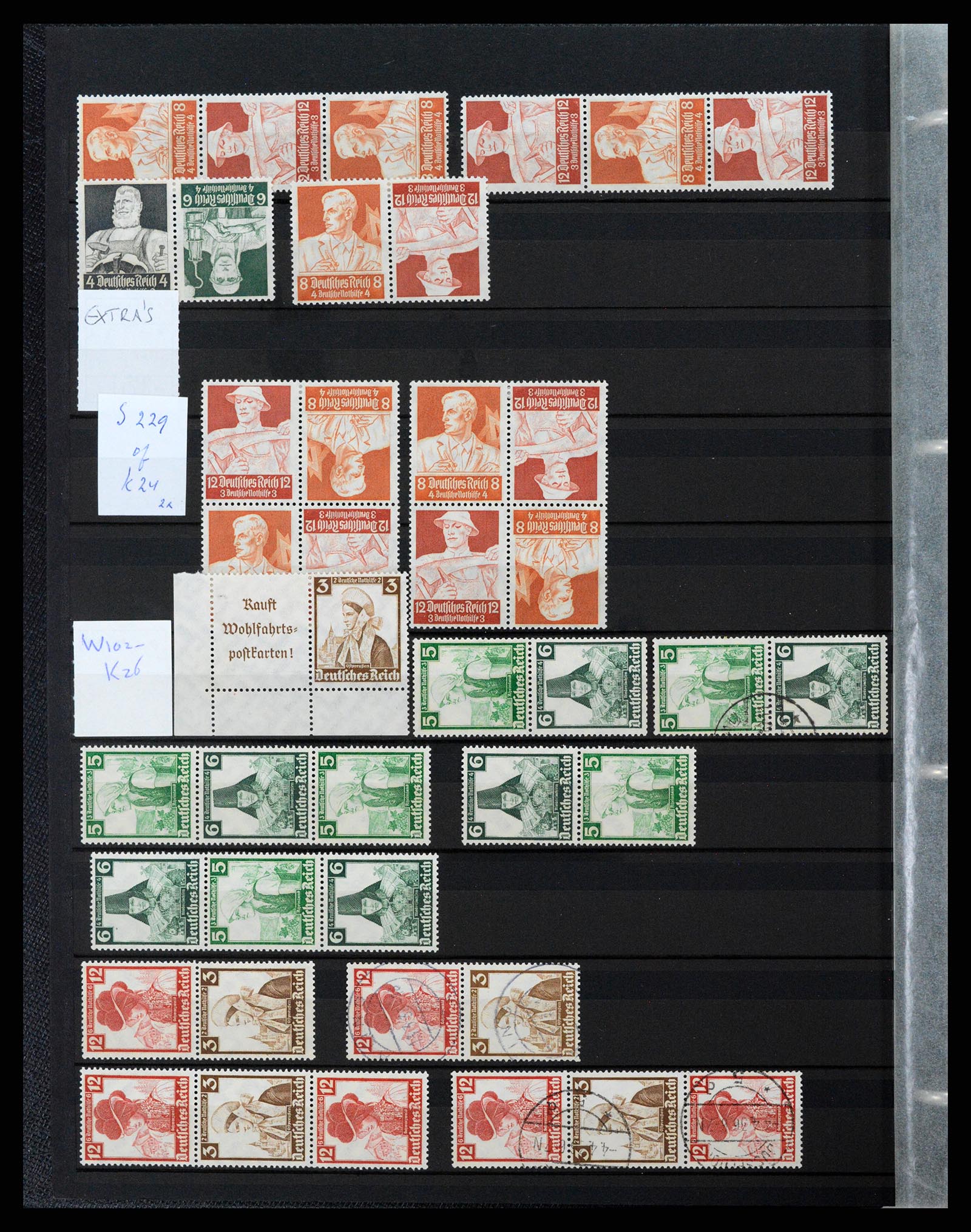 37494 022 - Postzegelverzameling 37494 Duitse Rijk combinaties 1910-1942.