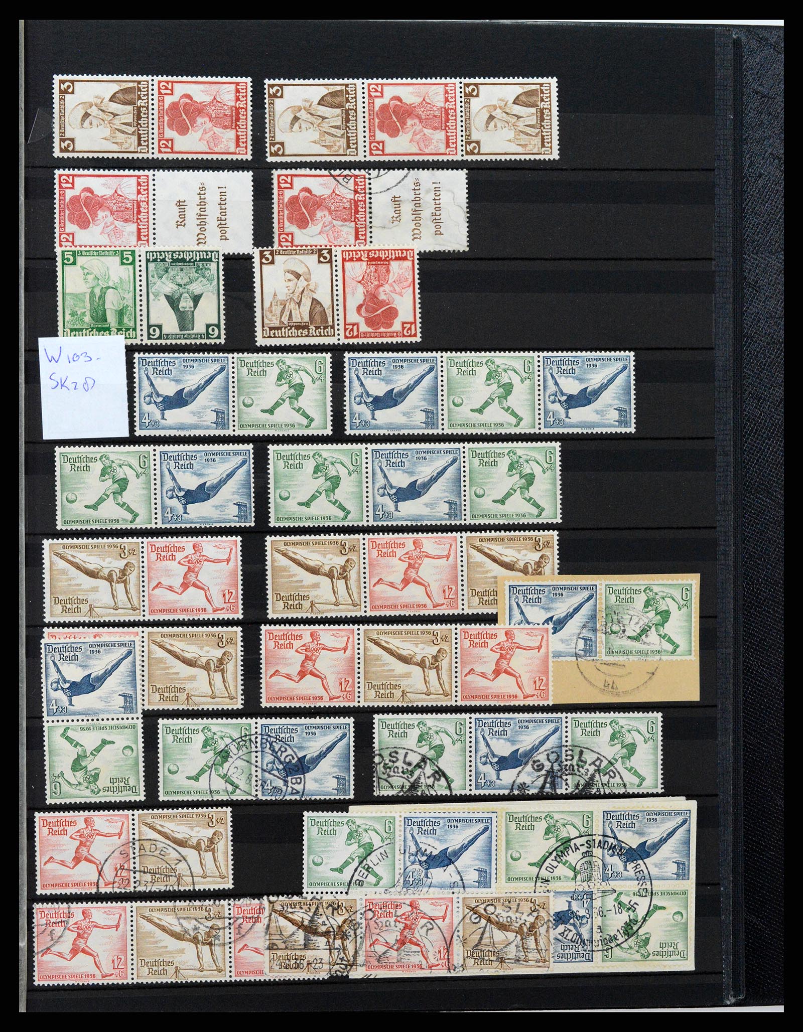 37494 023 - Stamp collection 37494 German Reich combinations 1910-1942.