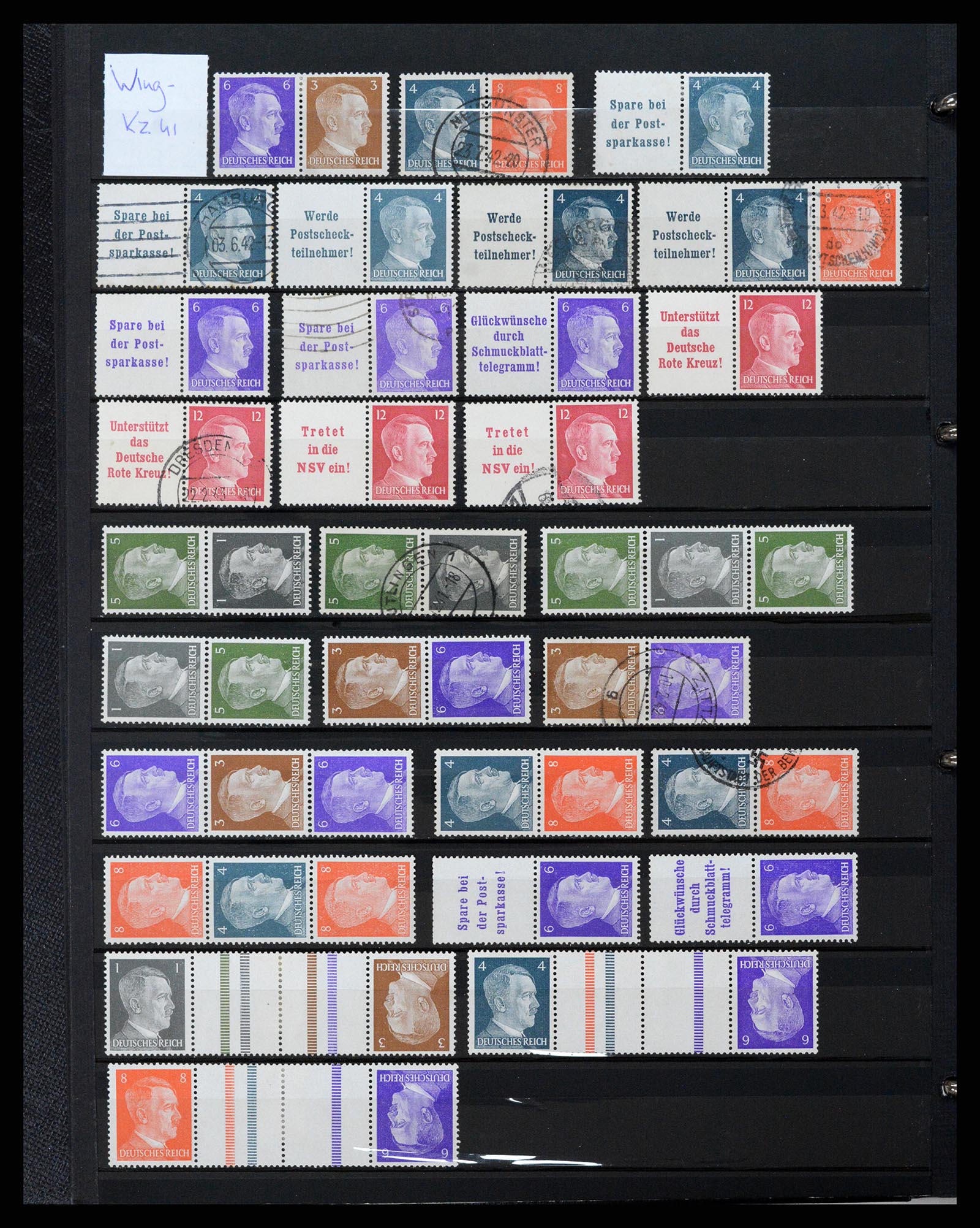 37494 030 - Stamp collection 37494 German Reich combinations 1910-1942.