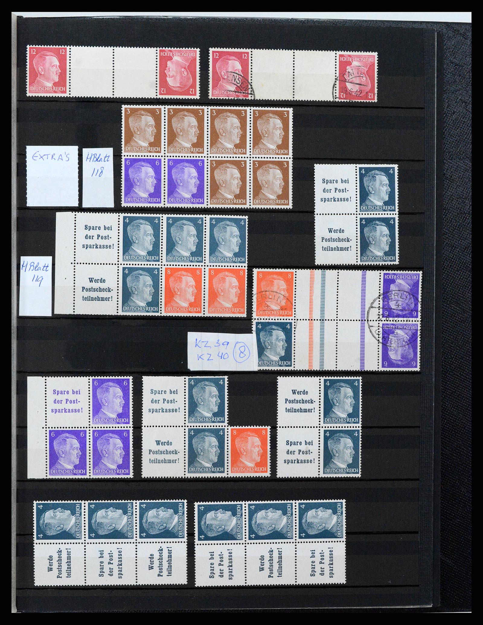 37494 031 - Postzegelverzameling 37494 Duitse Rijk combinaties 1910-1942.