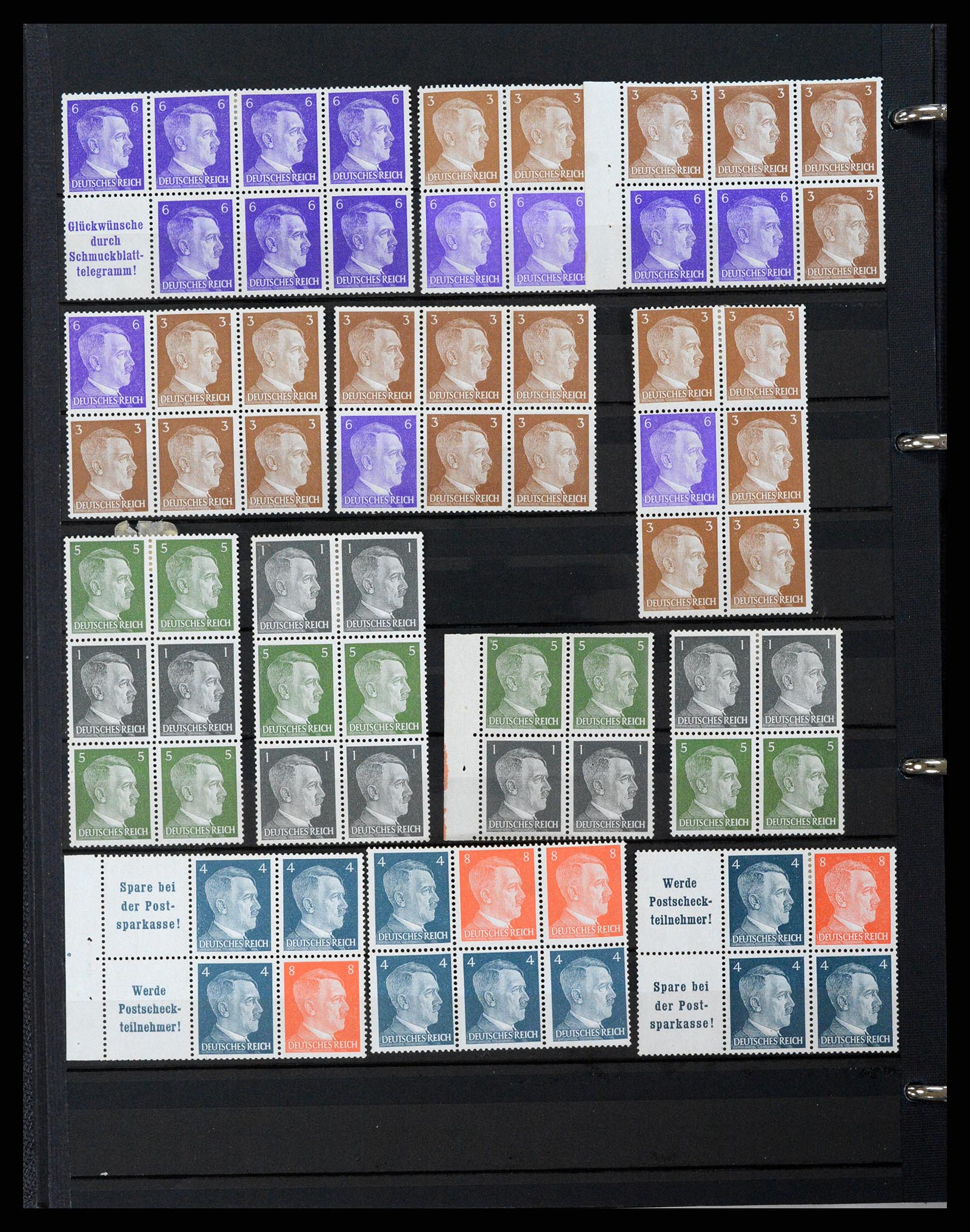 37494 032 - Stamp collection 37494 German Reich combinations 1910-1942.