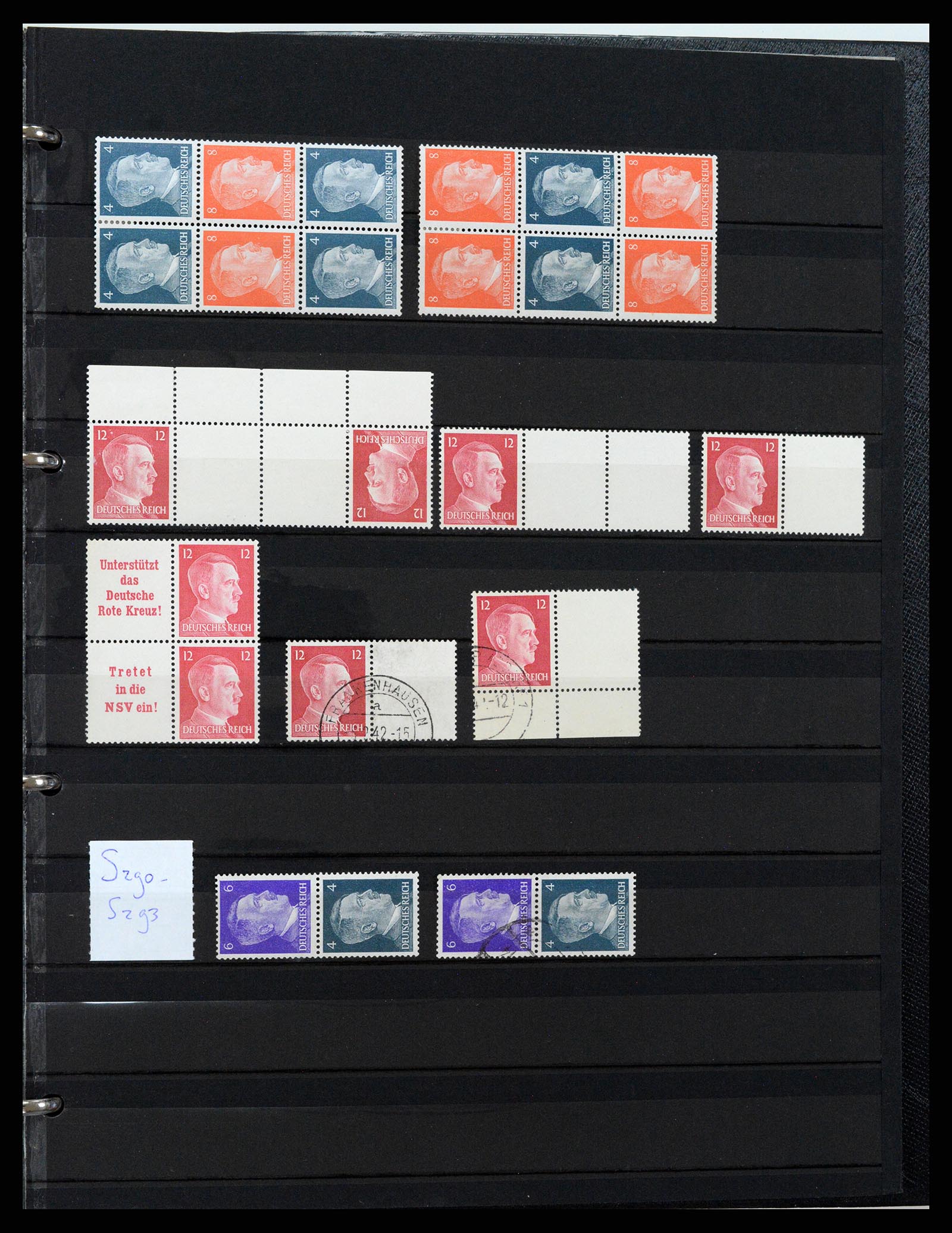 37494 033 - Postzegelverzameling 37494 Duitse Rijk combinaties 1910-1942.