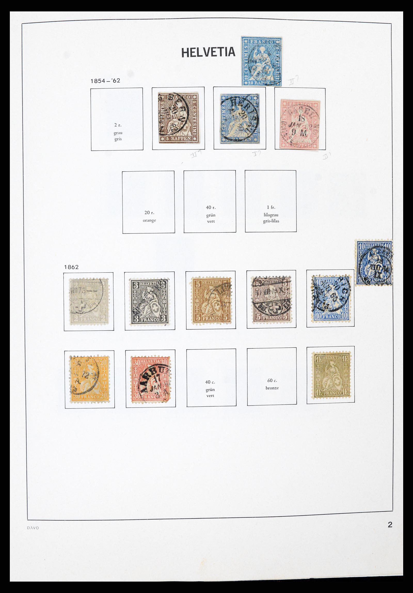 37496 001 - Postzegelverzameling 37496 Zwitserland 1854-2002.