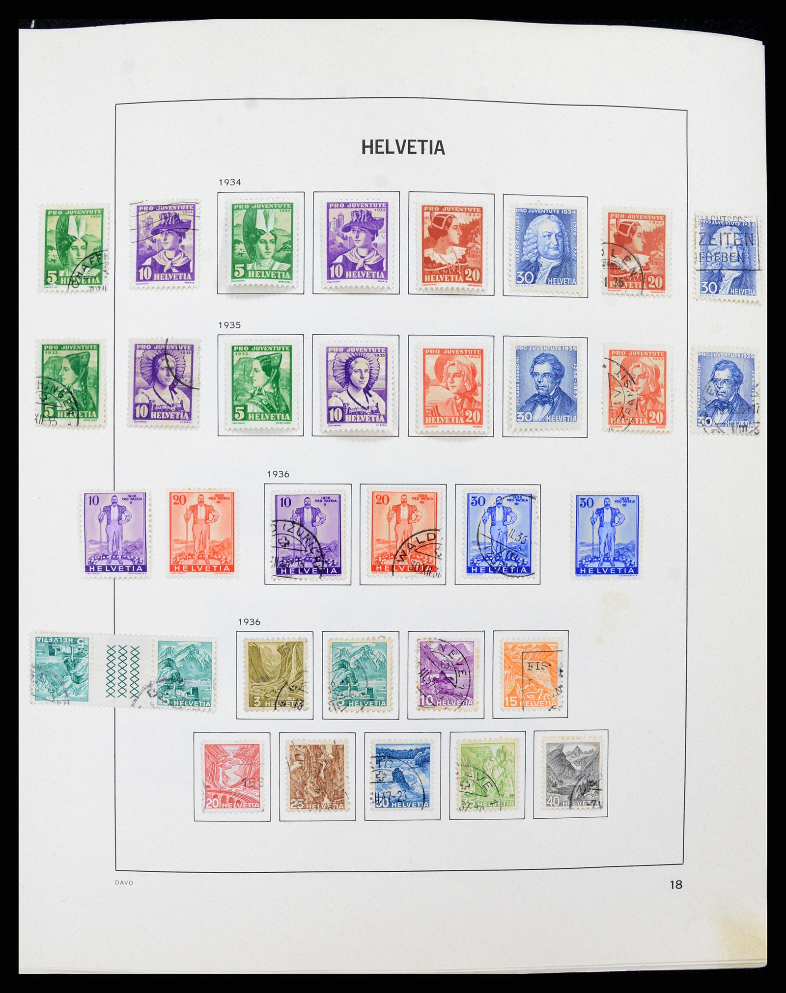 37496 017 - Postzegelverzameling 37496 Zwitserland 1854-2002.