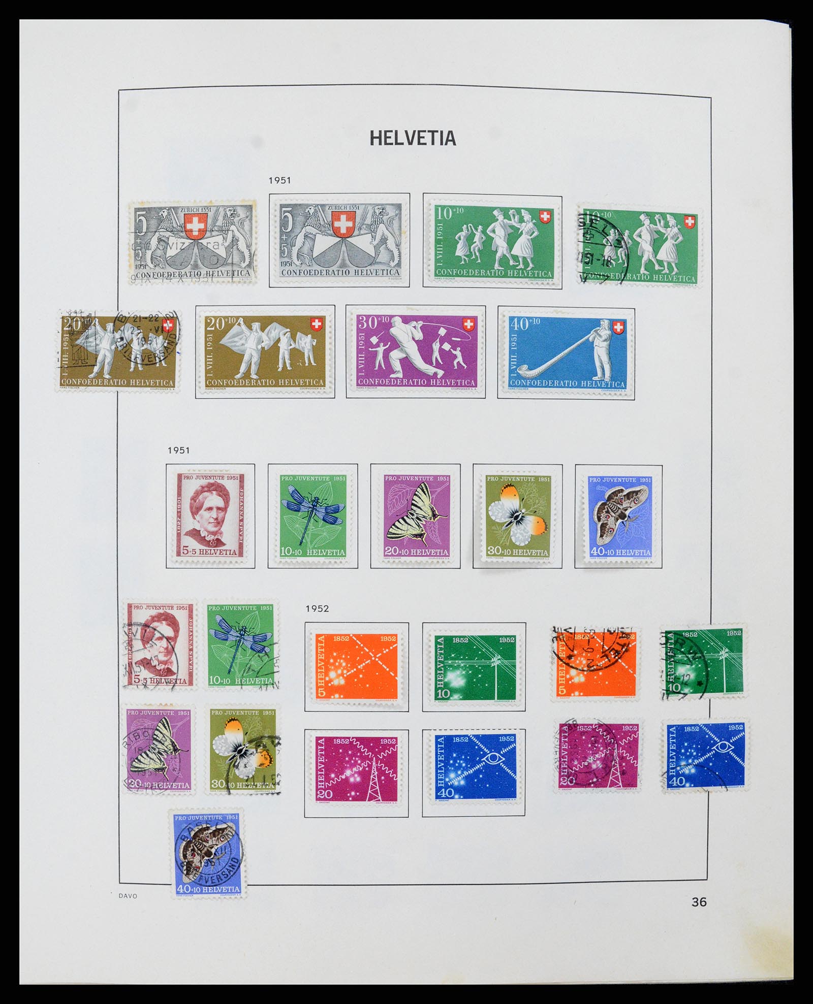 37496 035 - Stamp collection 37496 Switzerland 1854-2002.