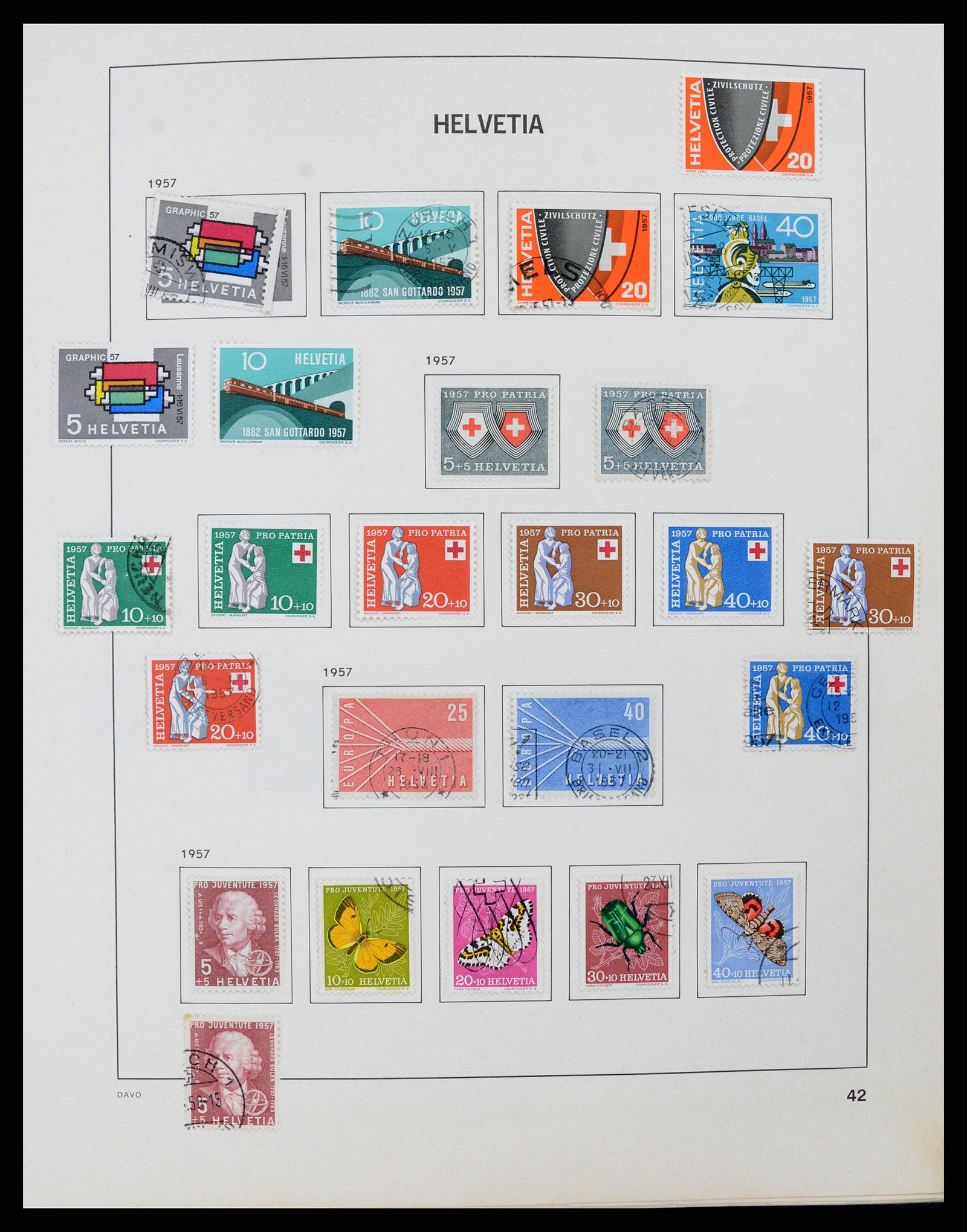 37496 041 - Postzegelverzameling 37496 Zwitserland 1854-2002.