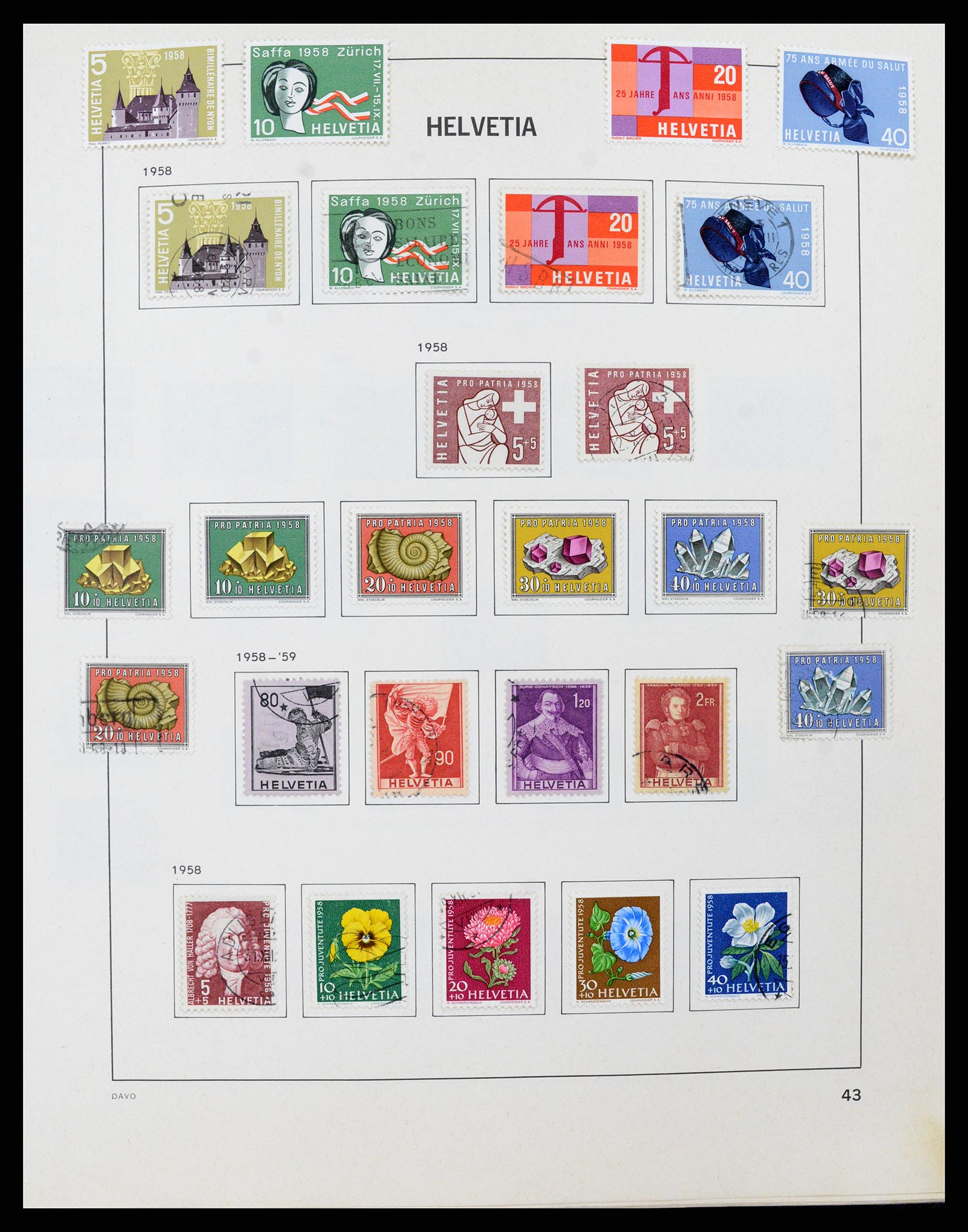37496 042 - Postzegelverzameling 37496 Zwitserland 1854-2002.
