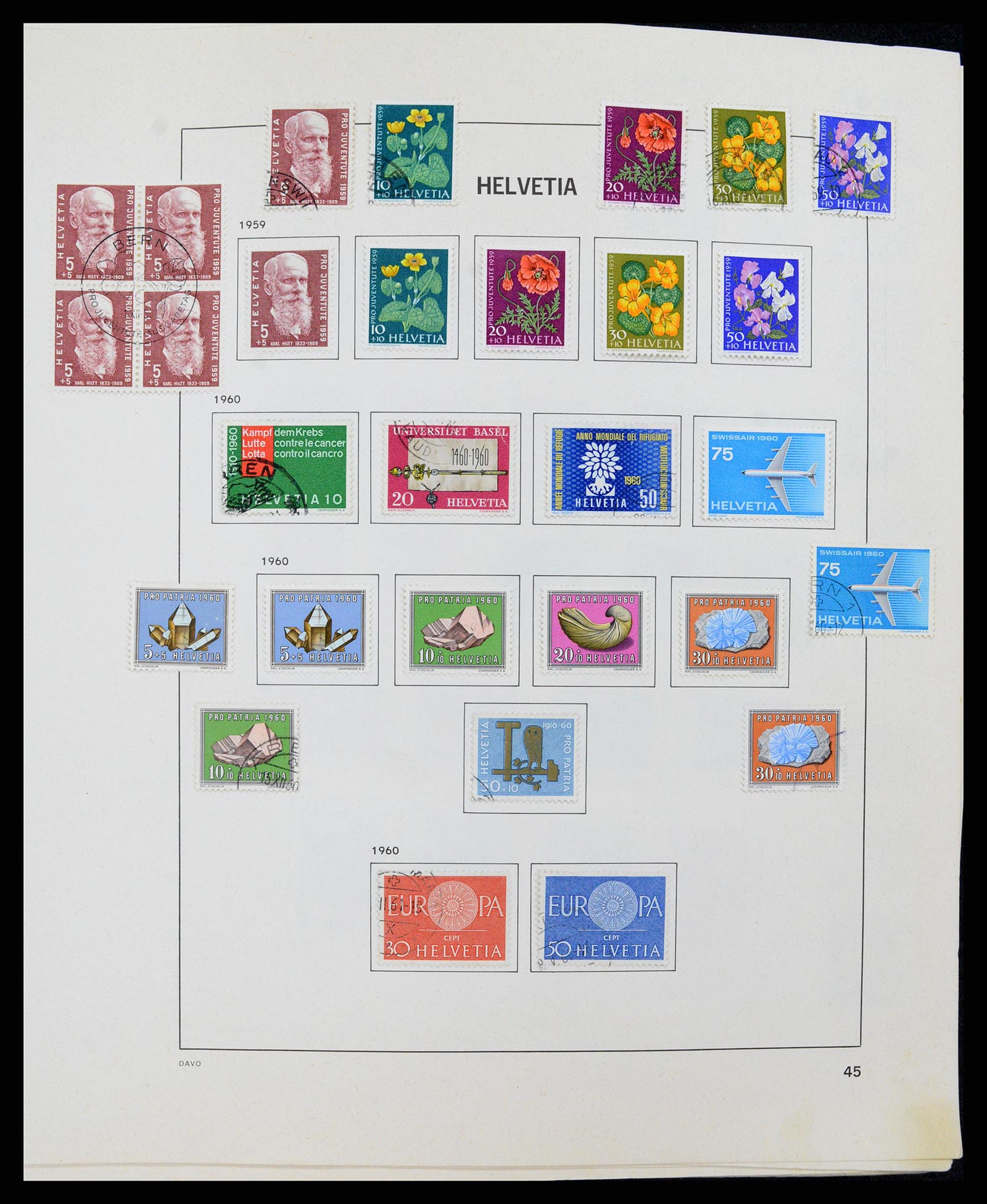 37496 045 - Postzegelverzameling 37496 Zwitserland 1854-2002.