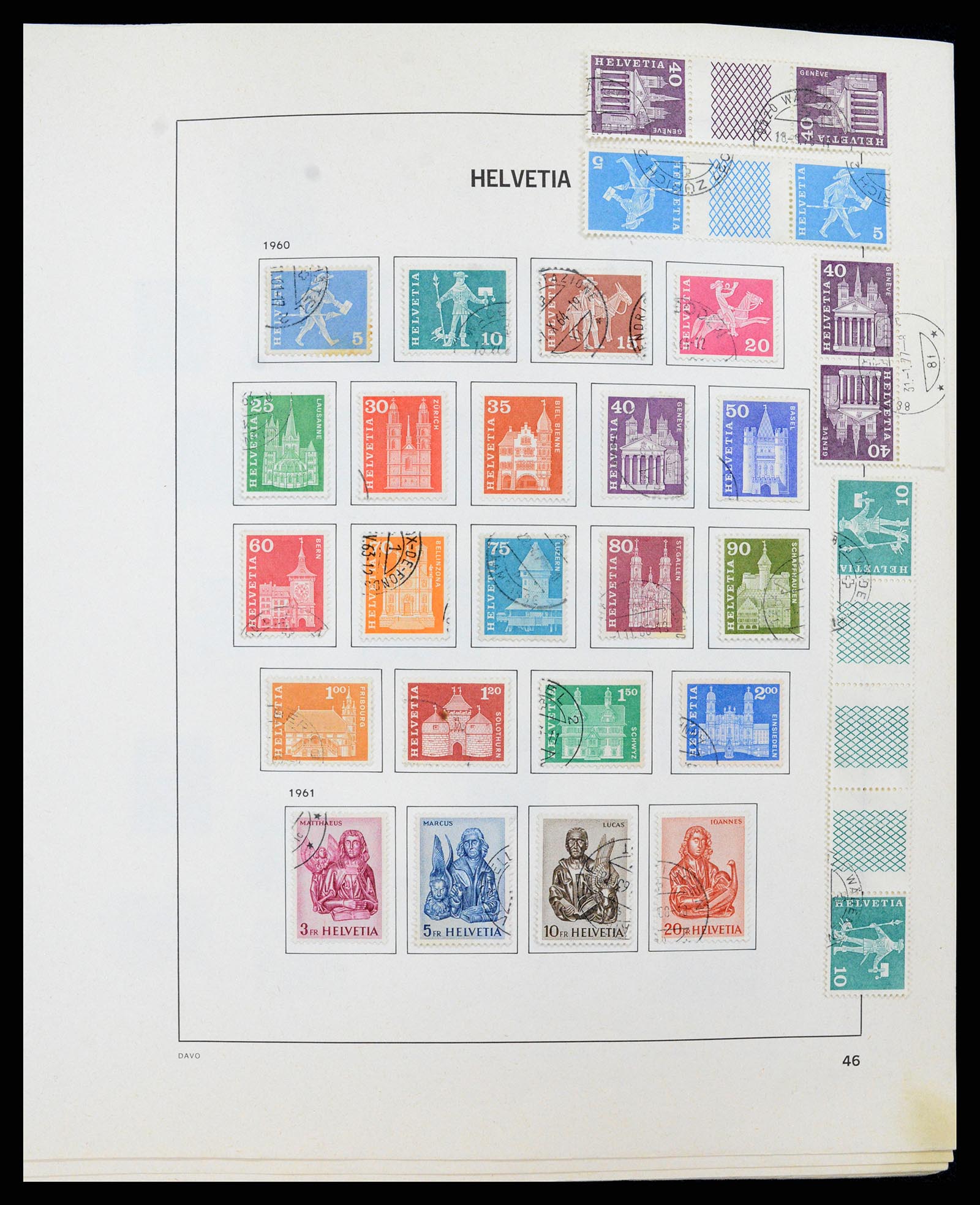 37496 046 - Postzegelverzameling 37496 Zwitserland 1854-2002.