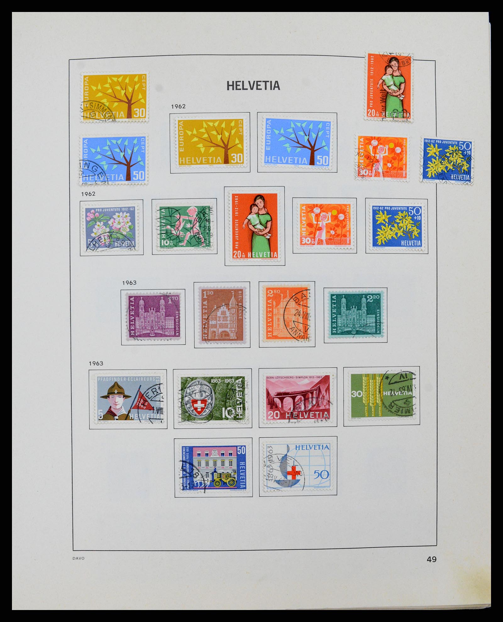 37496 049 - Postzegelverzameling 37496 Zwitserland 1854-2002.