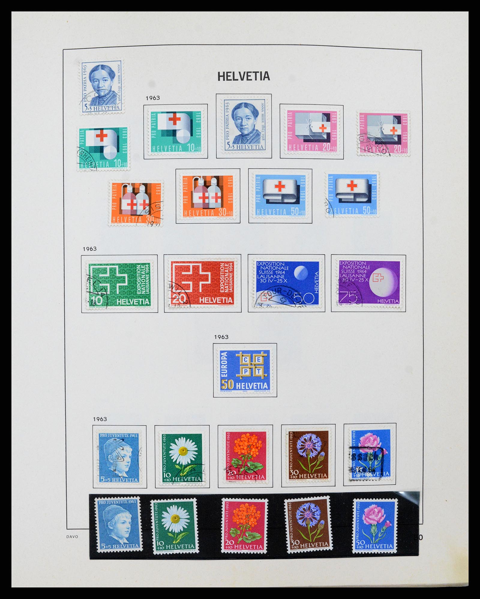 37496 050 - Postzegelverzameling 37496 Zwitserland 1854-2002.
