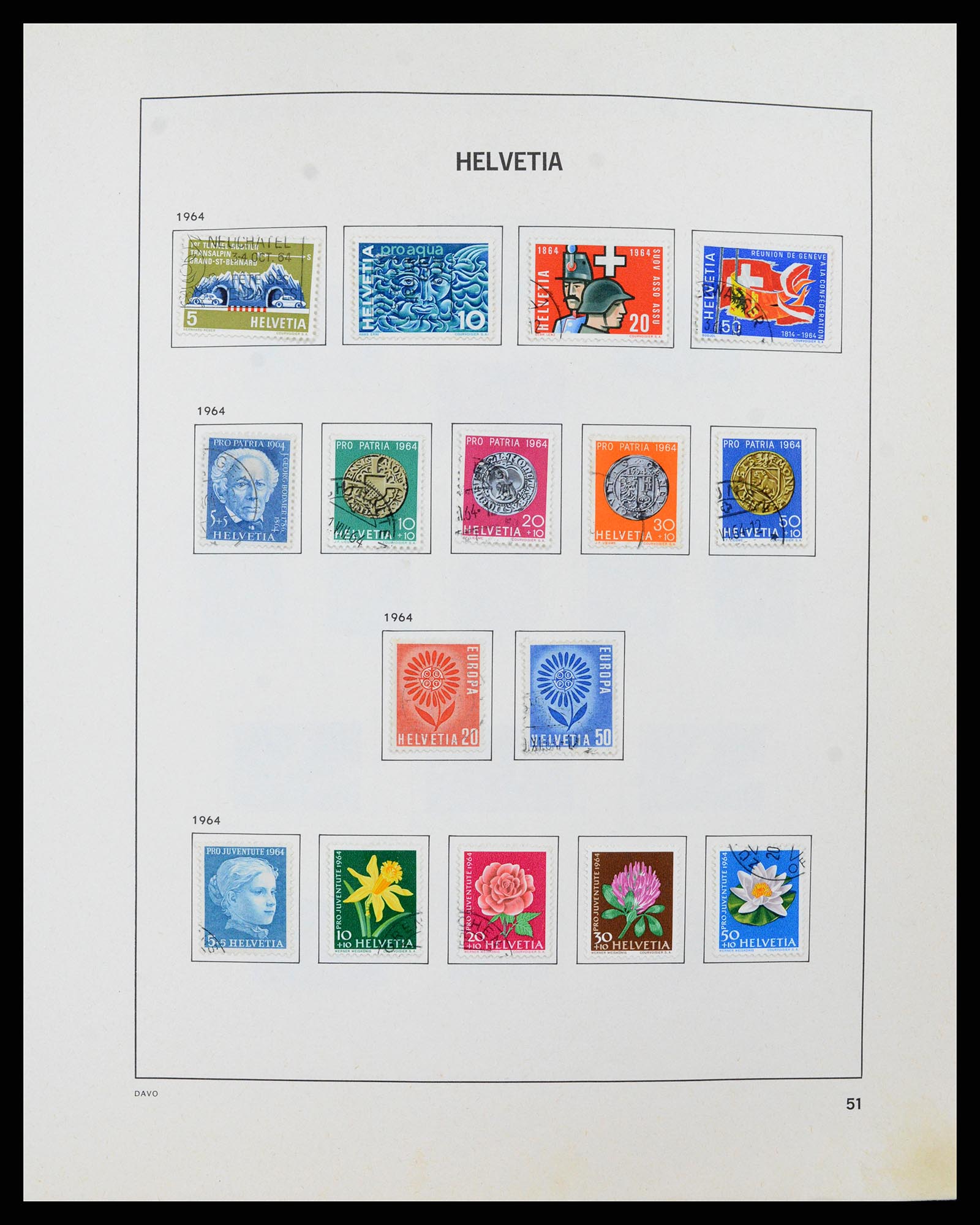 37496 051 - Postzegelverzameling 37496 Zwitserland 1854-2002.