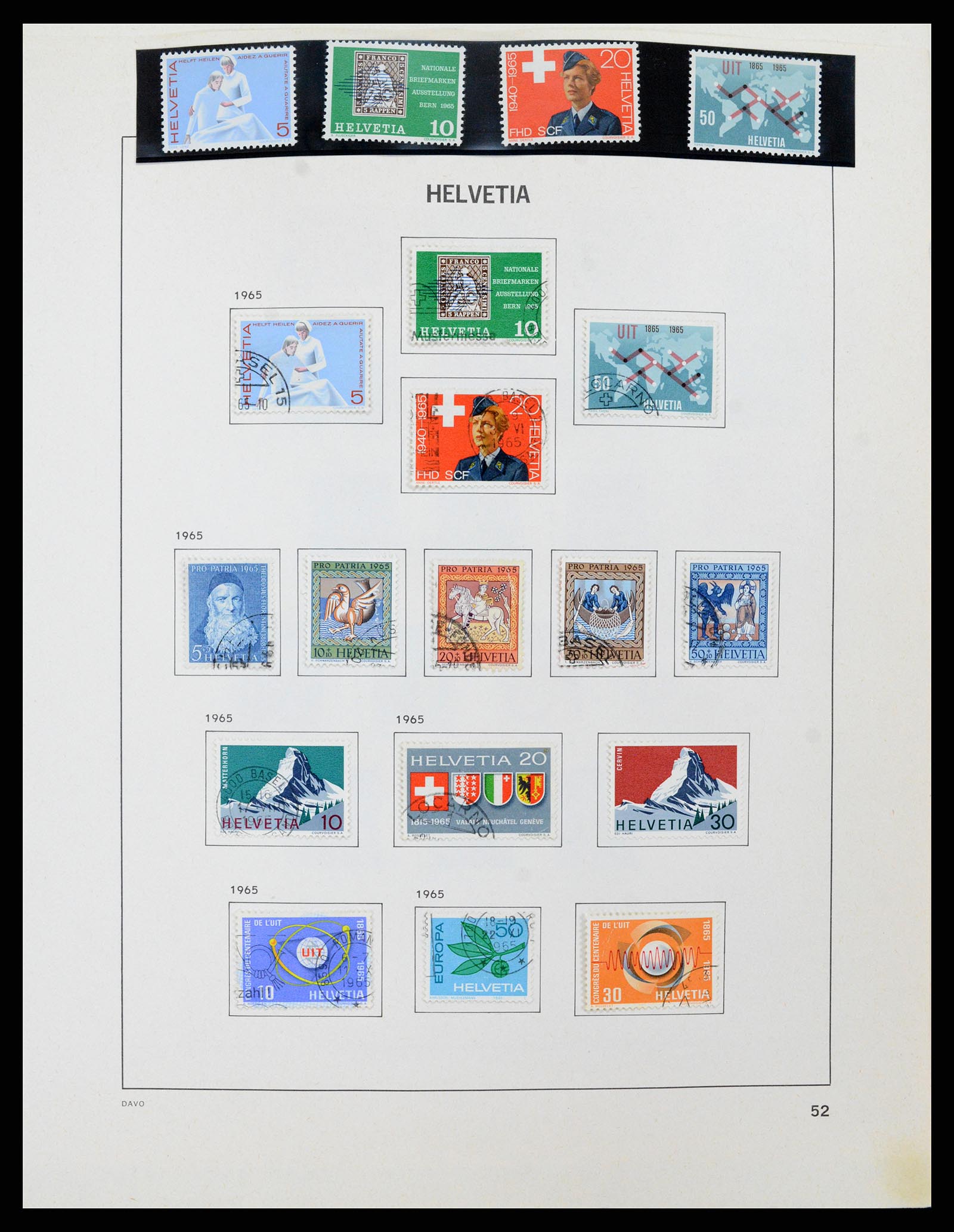 37496 052 - Postzegelverzameling 37496 Zwitserland 1854-2002.