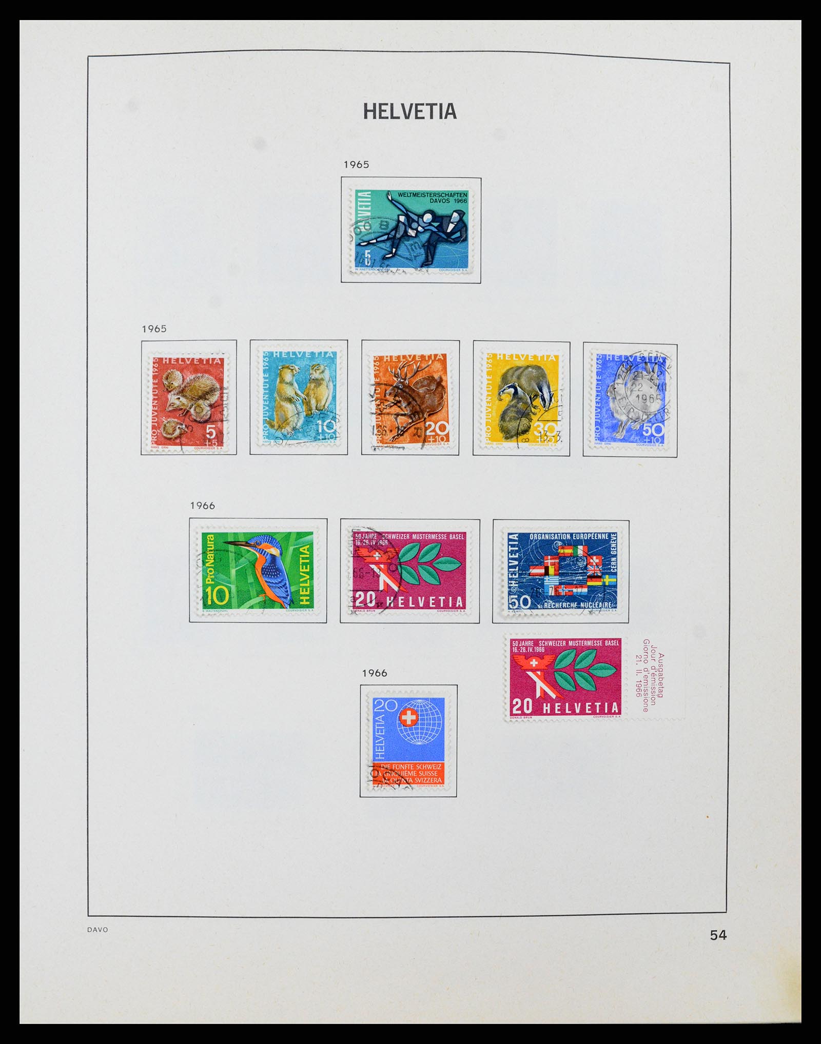 37496 054 - Postzegelverzameling 37496 Zwitserland 1854-2002.