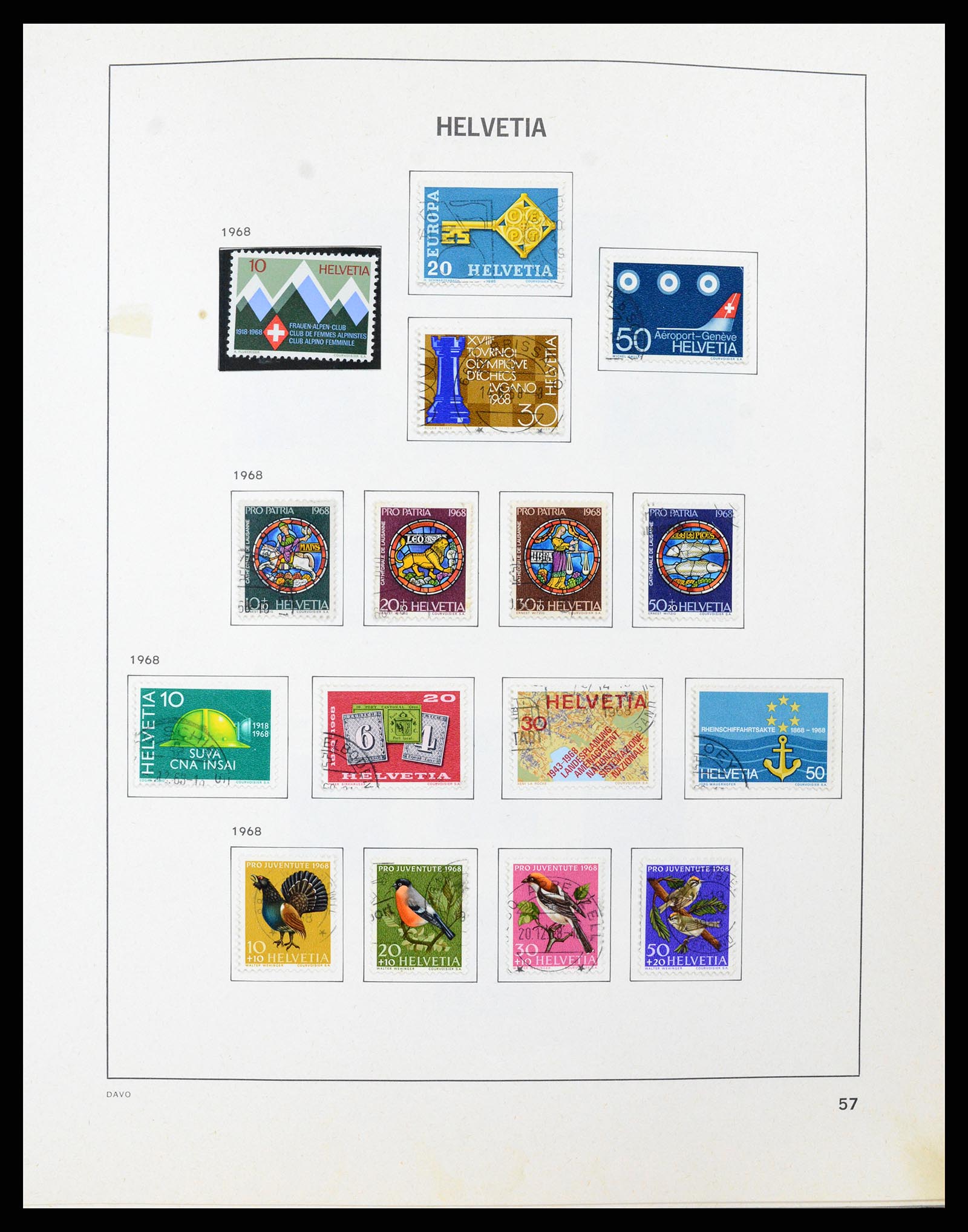 37496 057 - Postzegelverzameling 37496 Zwitserland 1854-2002.
