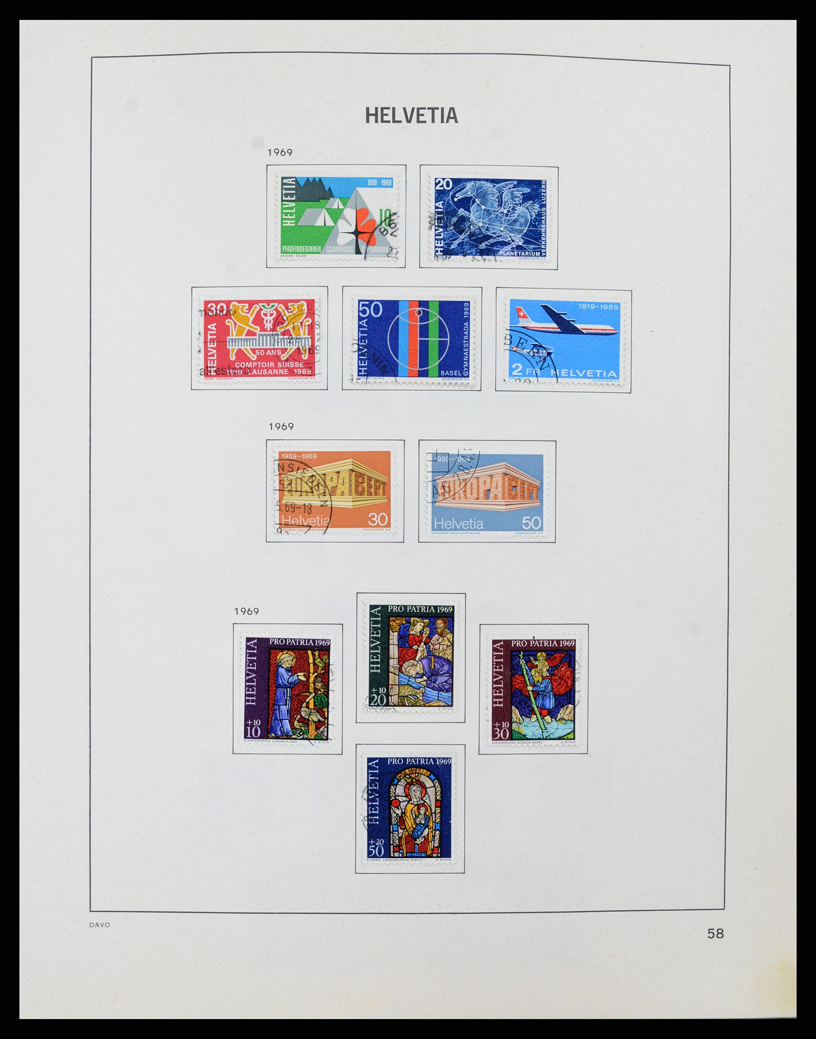 37496 058 - Postzegelverzameling 37496 Zwitserland 1854-2002.