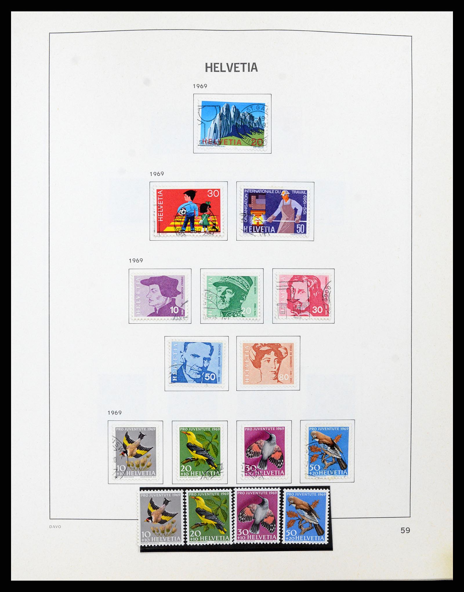 37496 059 - Stamp collection 37496 Switzerland 1854-2002.