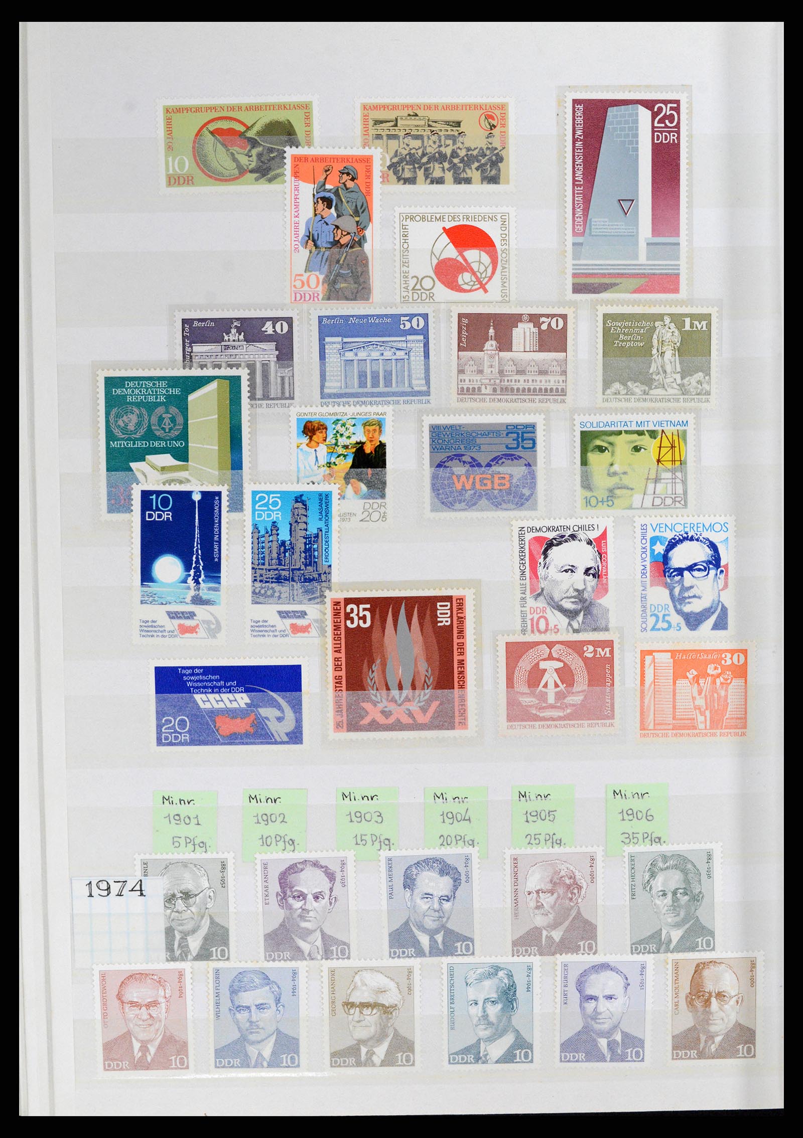 37501 054 - Stamp collection 37501 GDR 1949-1990.