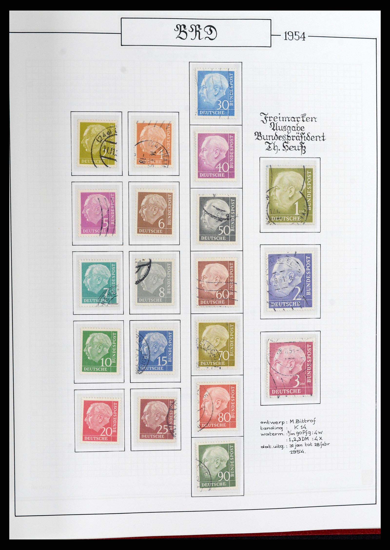 37502 003 - Postzegelverzameling 37502 Bundespost 1949-2000.