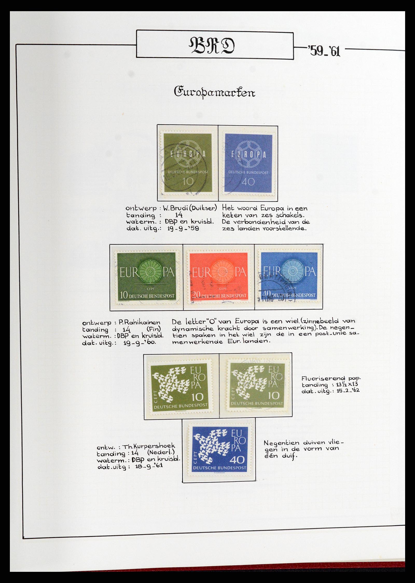 37502 012 - Postzegelverzameling 37502 Bundespost 1949-2000.