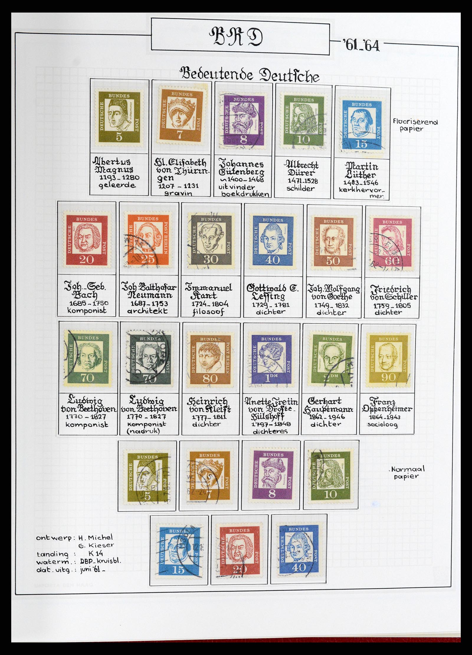 37502 016 - Postzegelverzameling 37502 Bundespost 1949-2000.