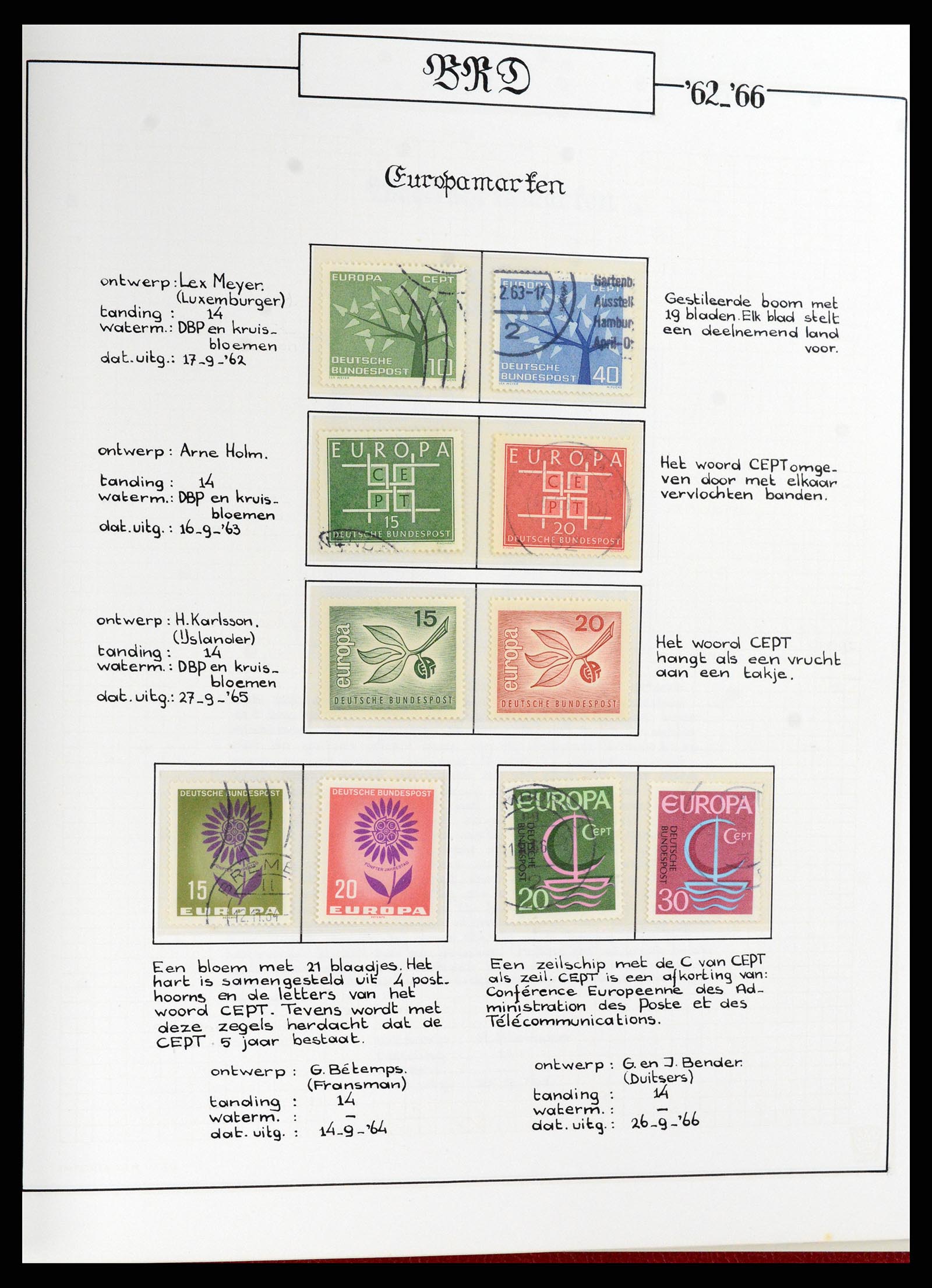 37502 018 - Postzegelverzameling 37502 Bundespost 1949-2000.